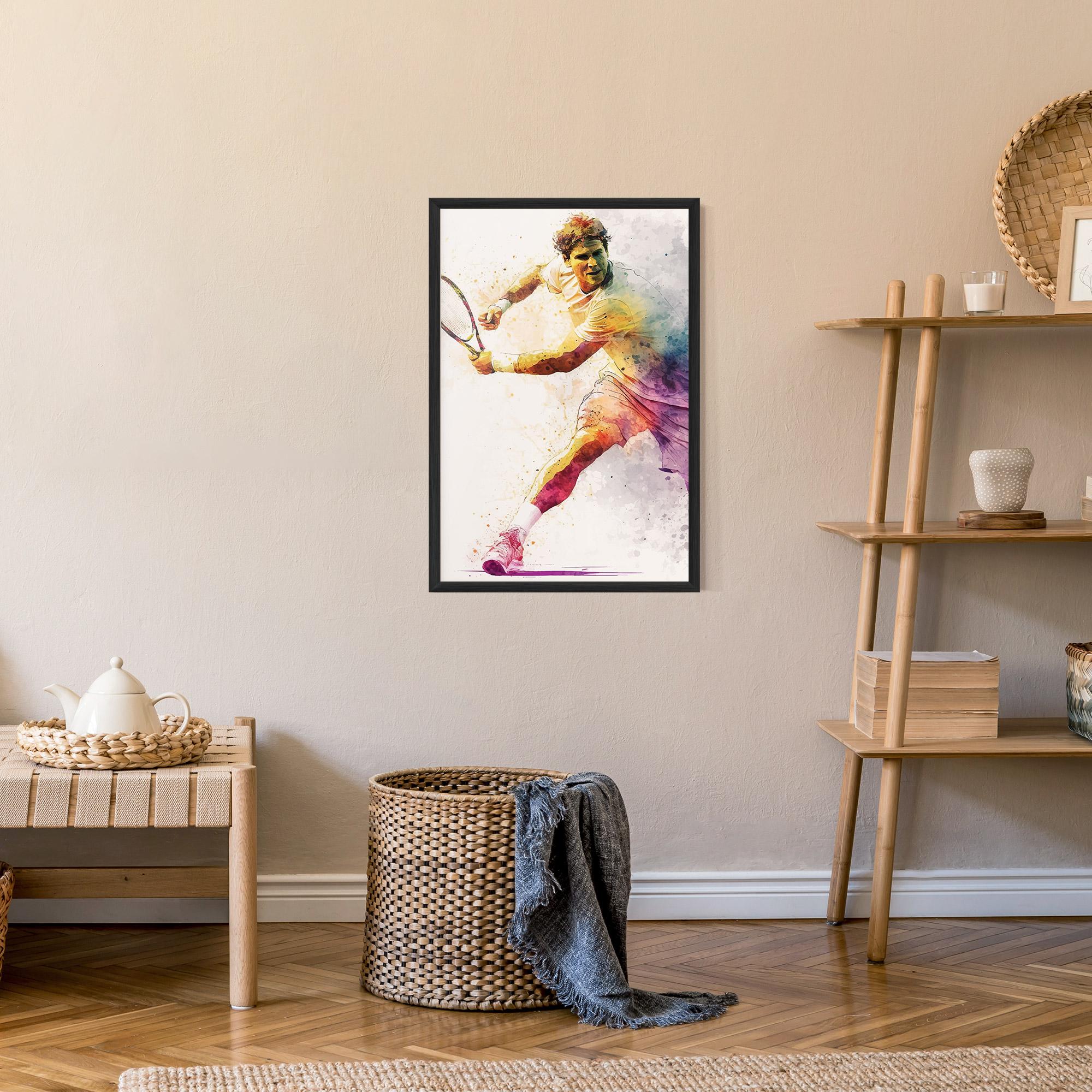 Keretezett Poszter Watercolor Tennis mockup 9