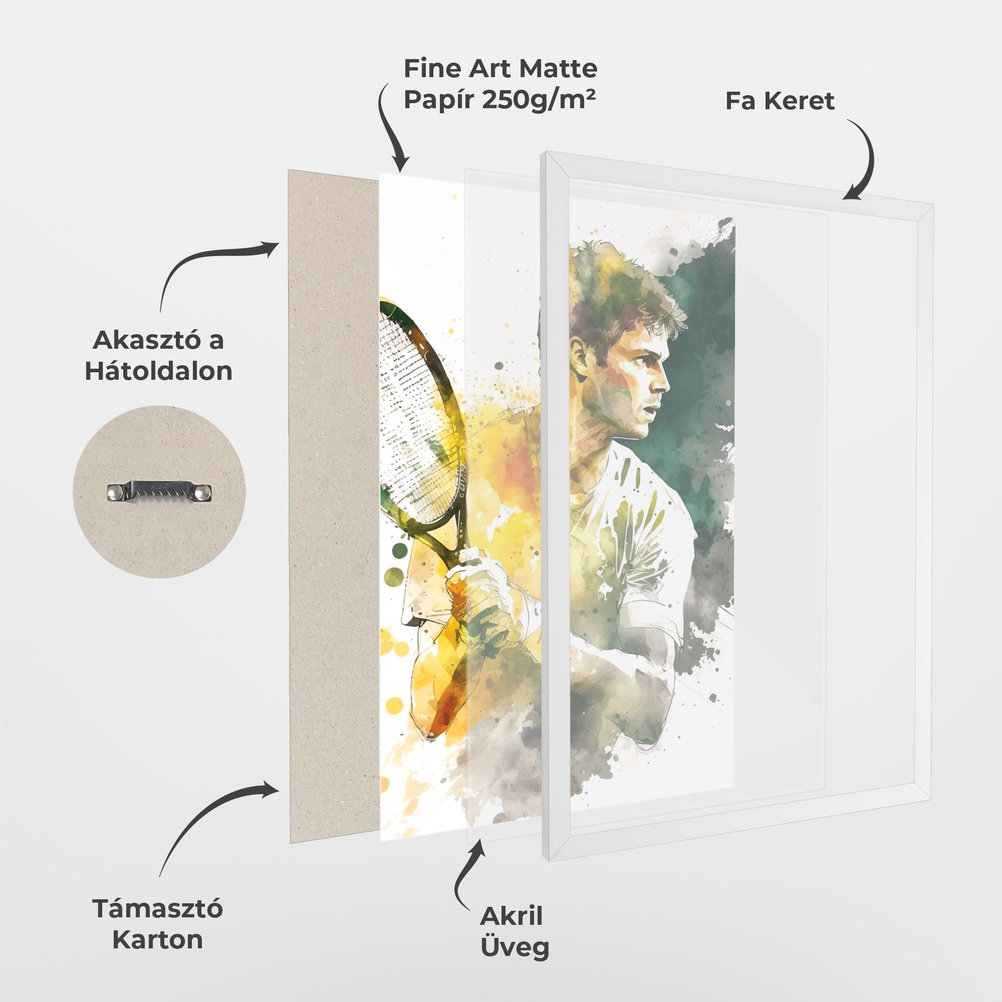 Keretezett Poszter Player Watercolor mockup 1