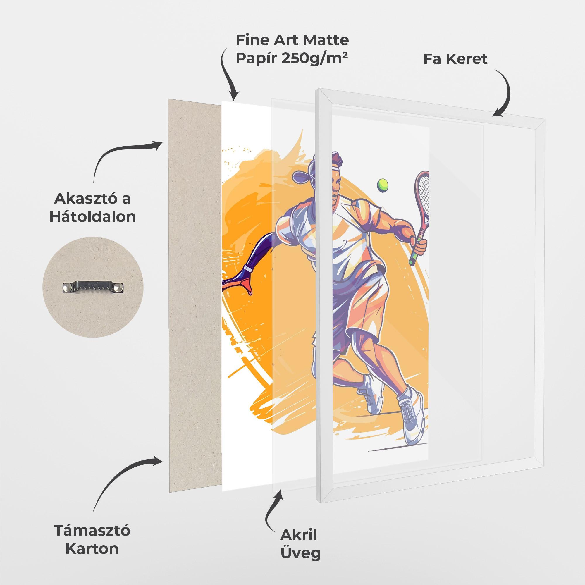 Keretezett Poszter Tennis Woman mockup 1