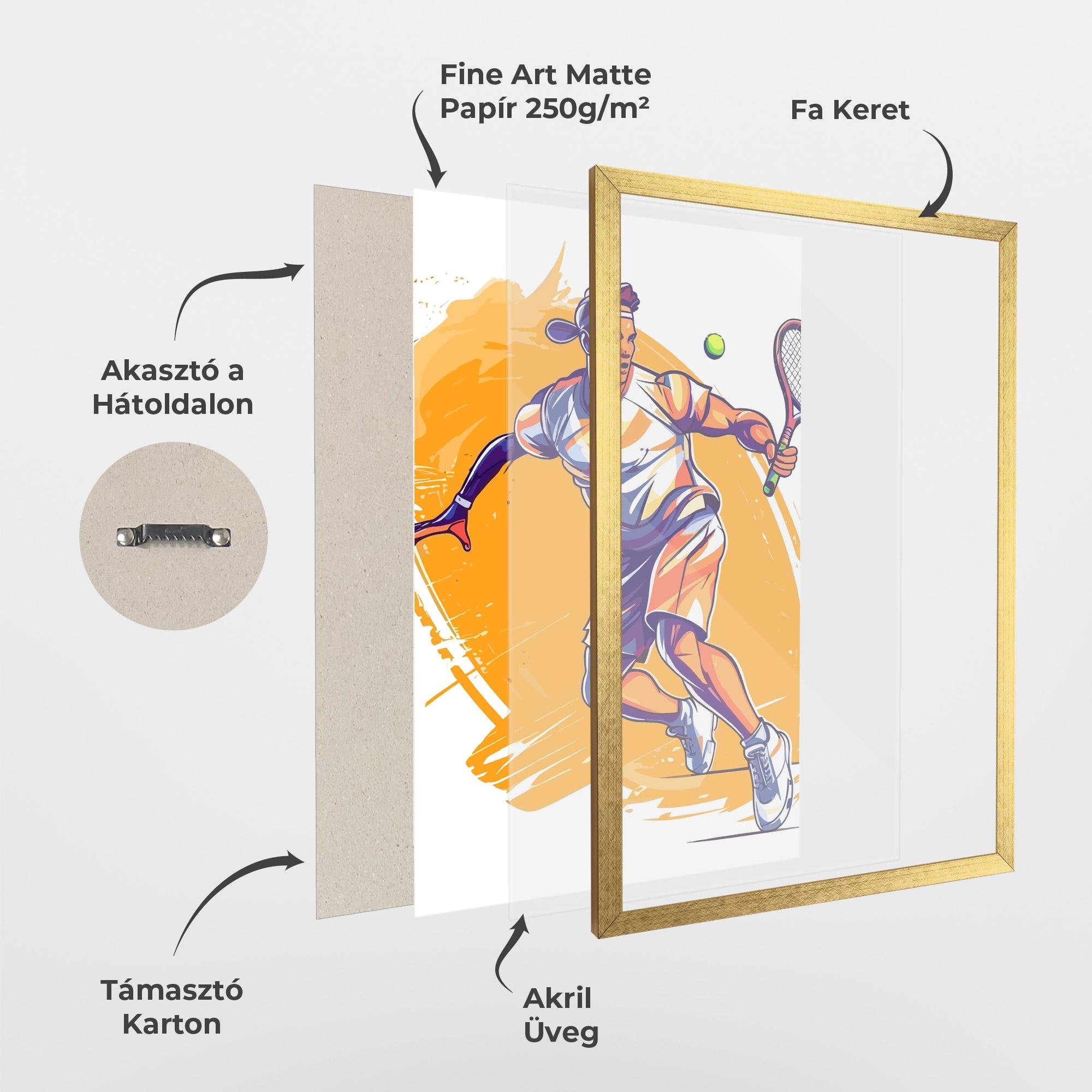 Keretezett Poszter Tennis Woman mockup 1