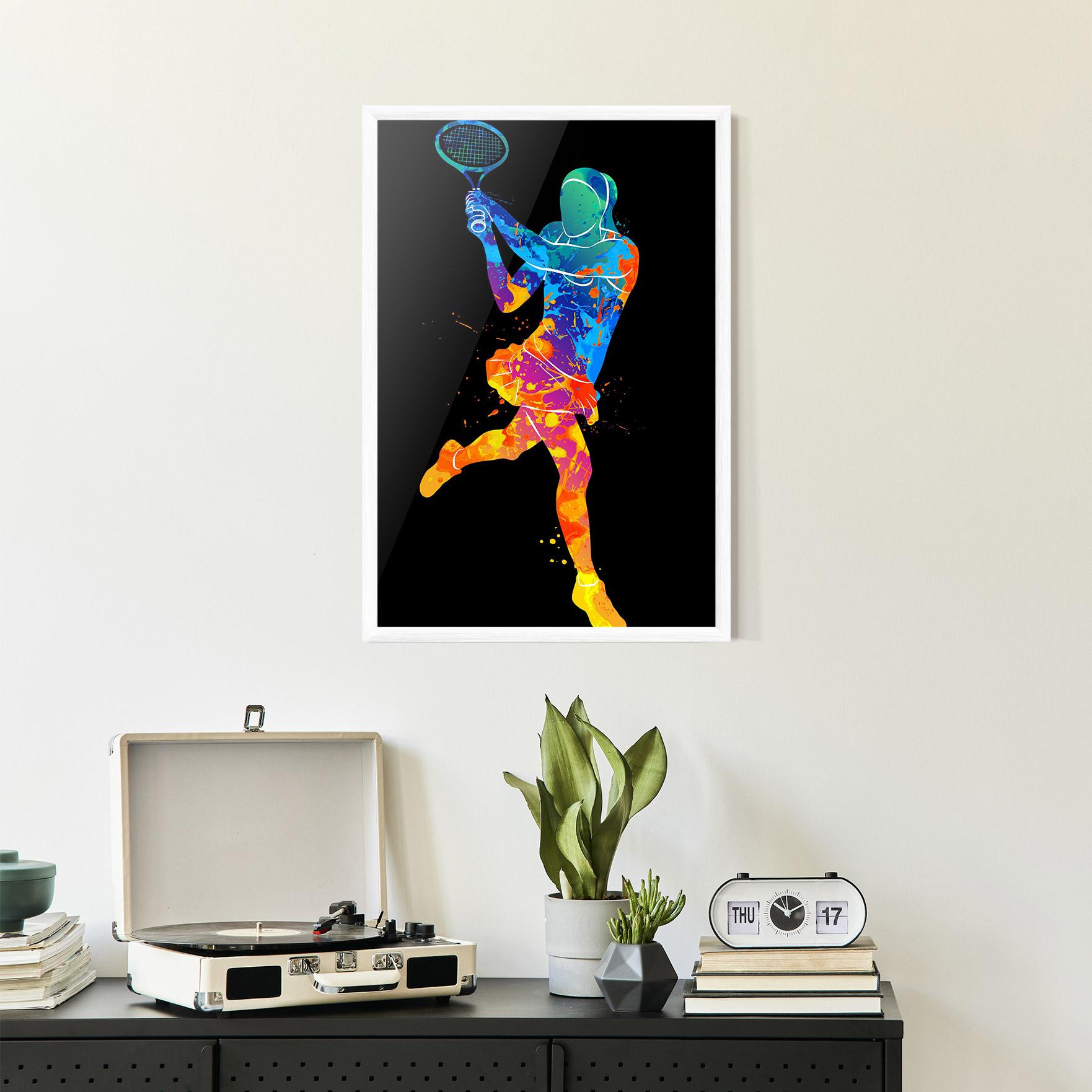 Keretezett Poszter Blue Orange Tennis mockup 2