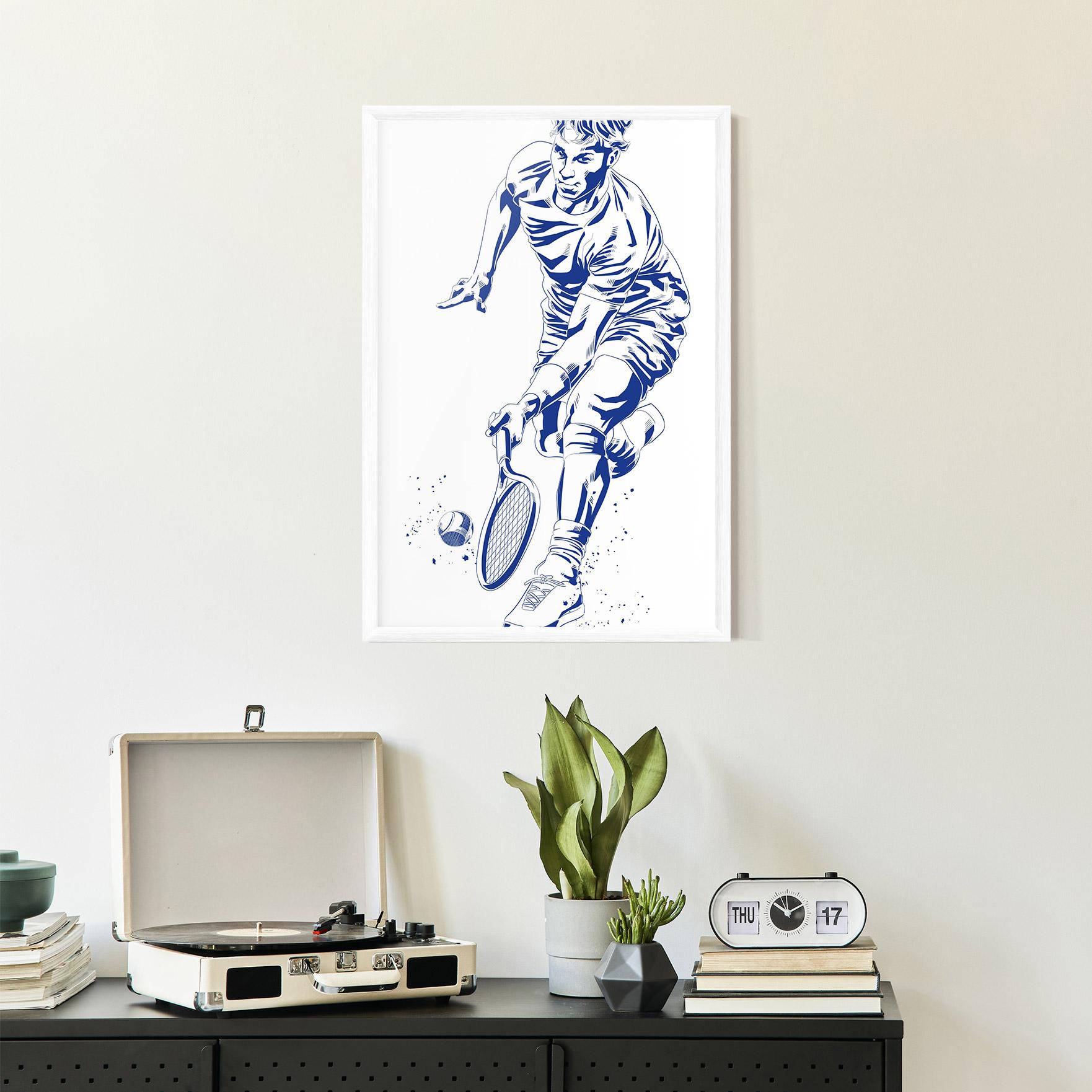 Keretezett Poszter Blue Tennis mockup 2