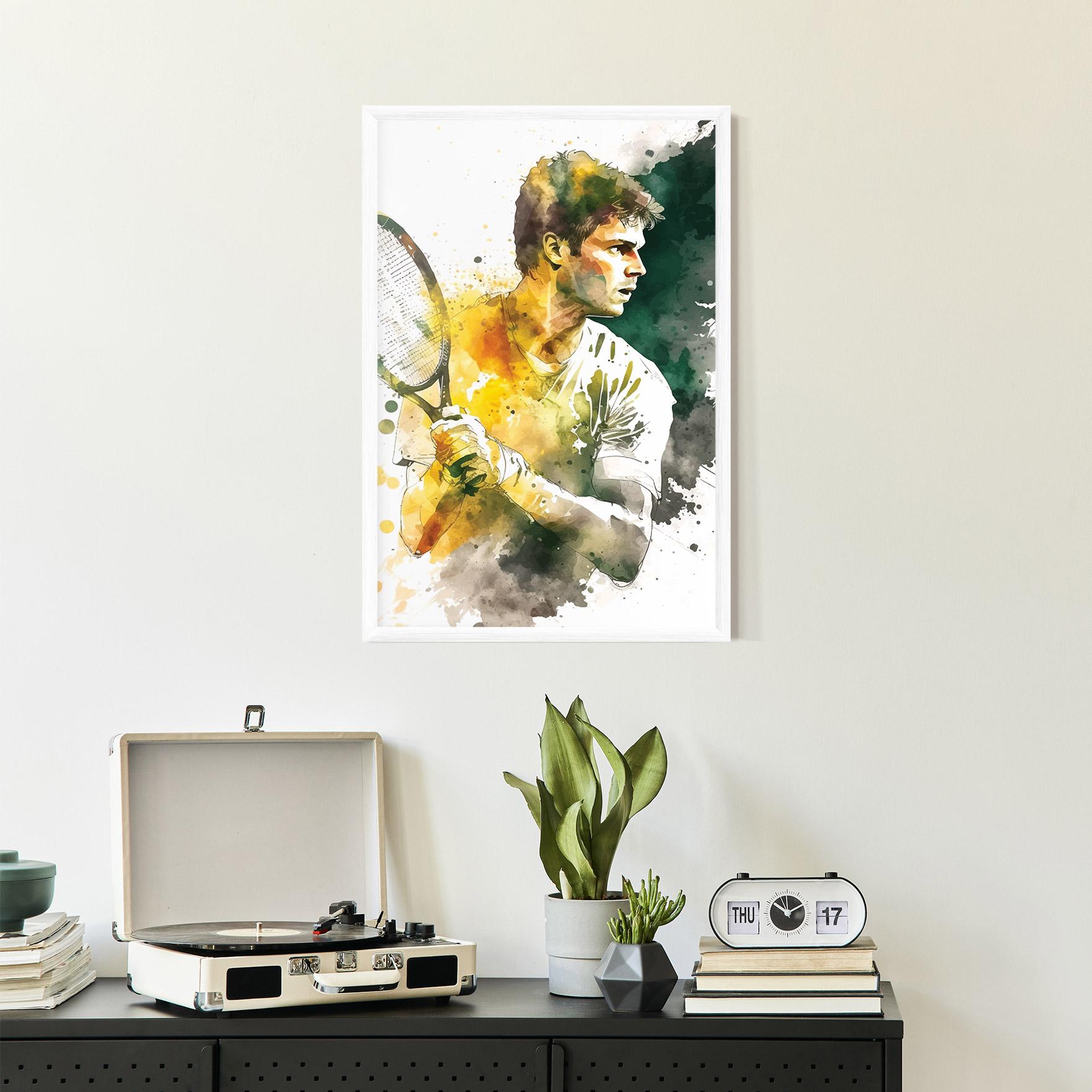 Keretezett Poszter Player Watercolor mockup 2