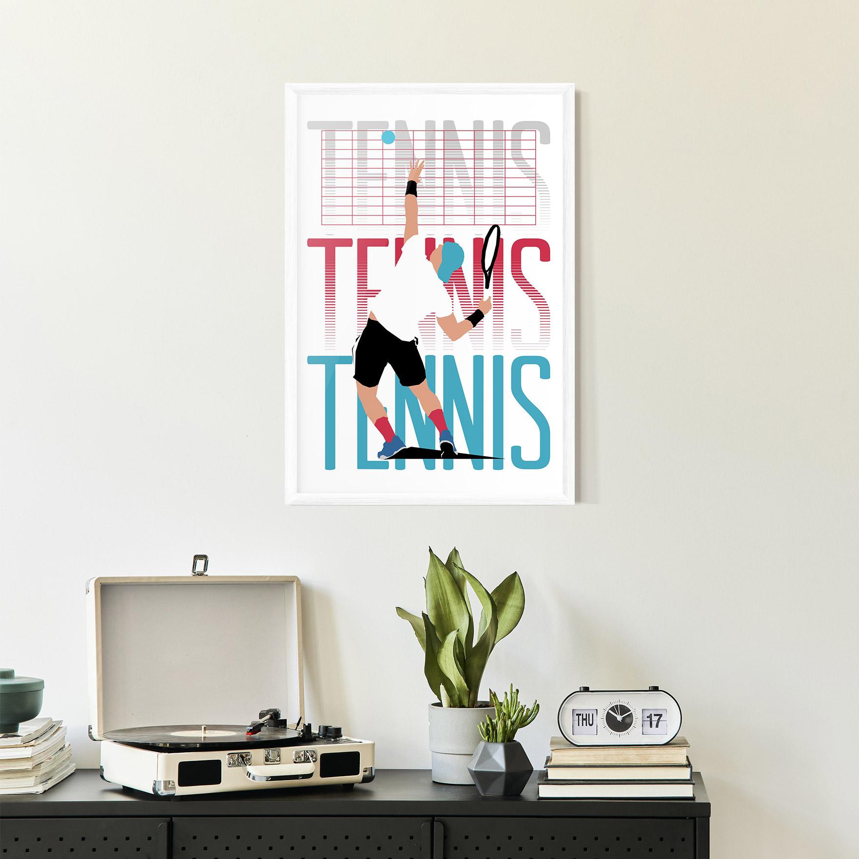 Keretezett Poszter Tennis Ball Jump mockup 2