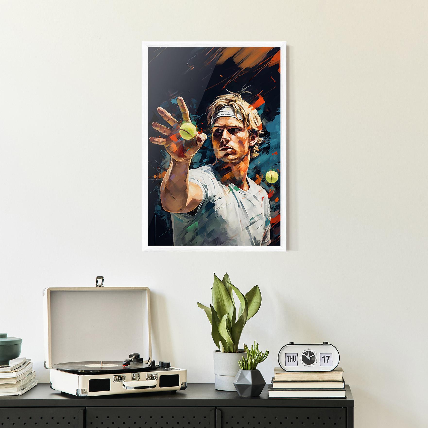 Keretezett Poszter Tennis Player Art mockup 2