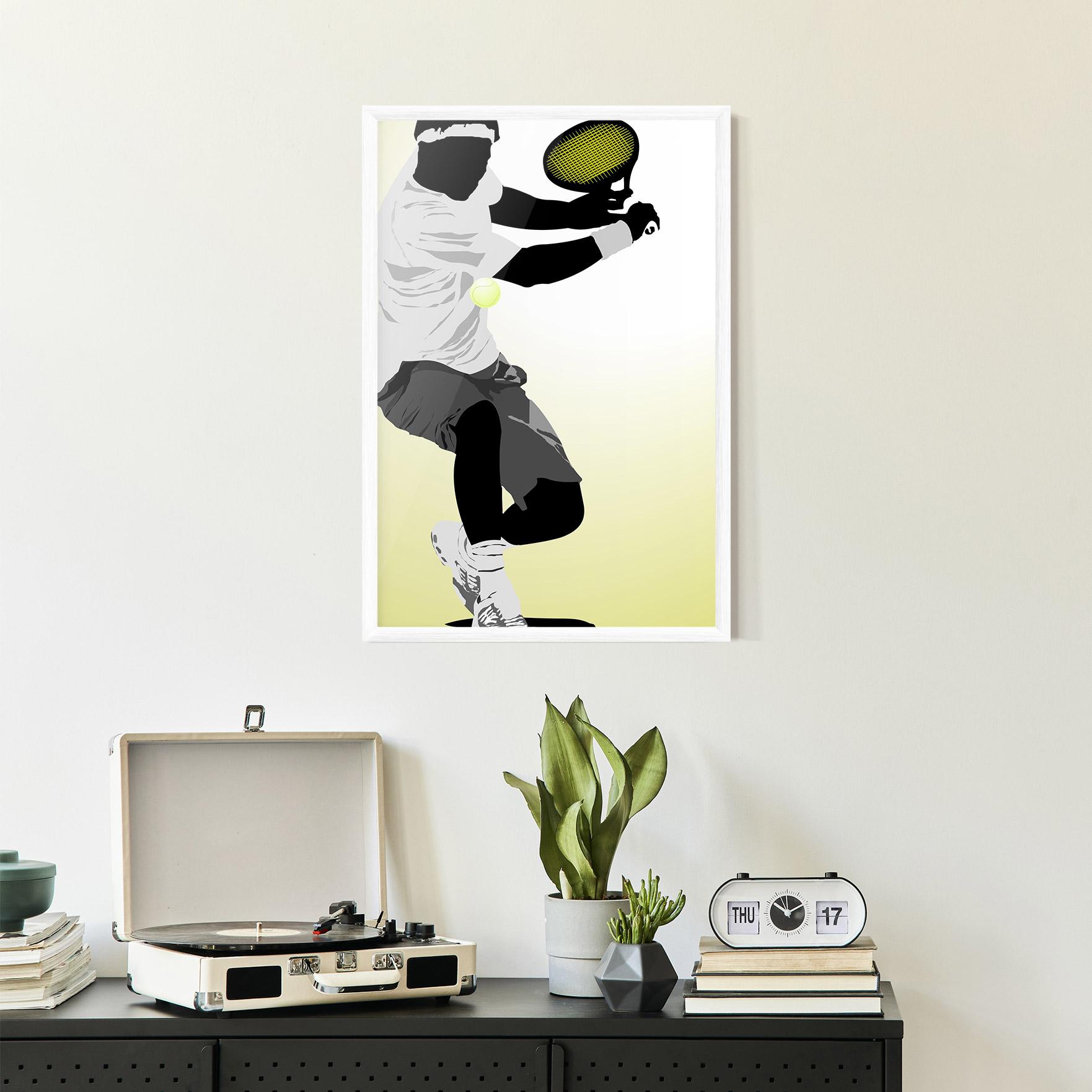 Keretezett Poszter Yellow Light Tennis mockup 2