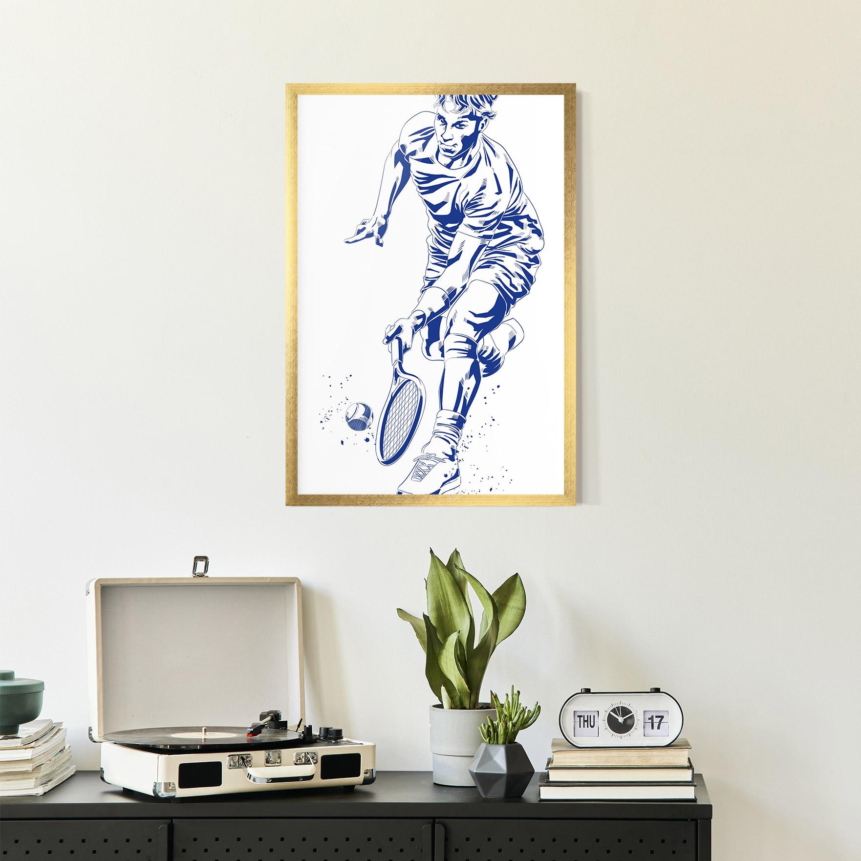 Keretezett Poszter Blue Tennis mockup 2