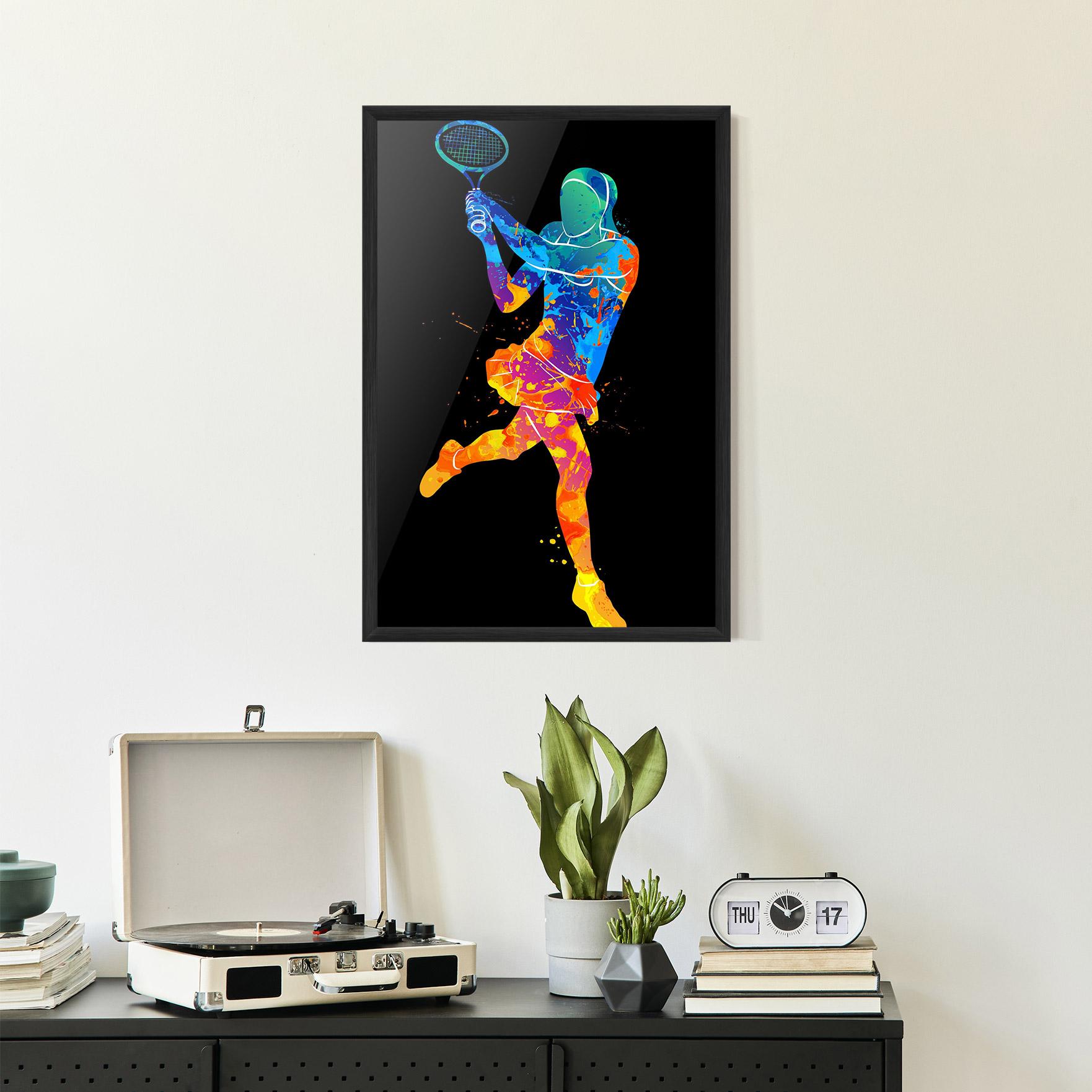 Keretezett Poszter Blue Orange Tennis mockup 2