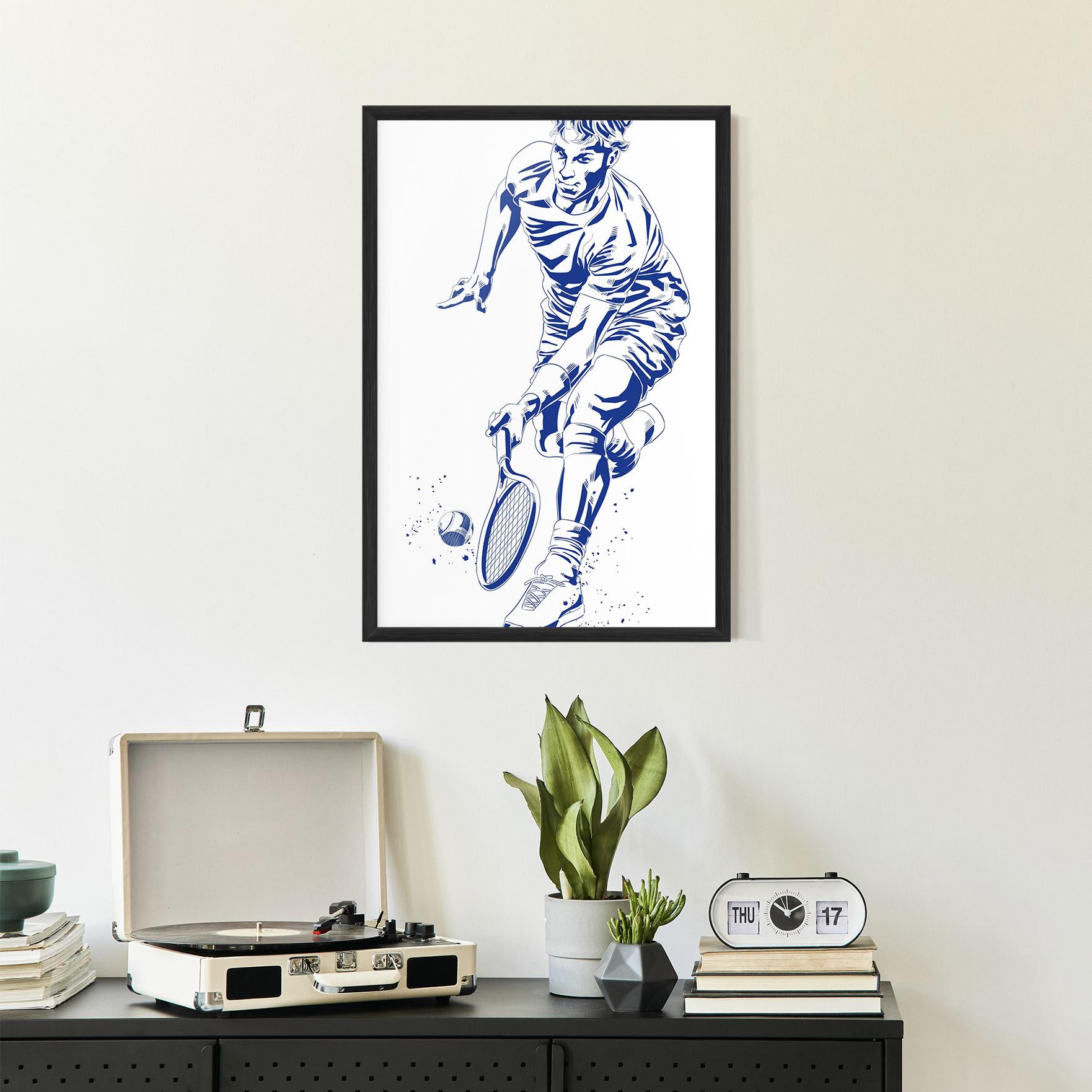 Keretezett Poszter Blue Tennis mockup 2