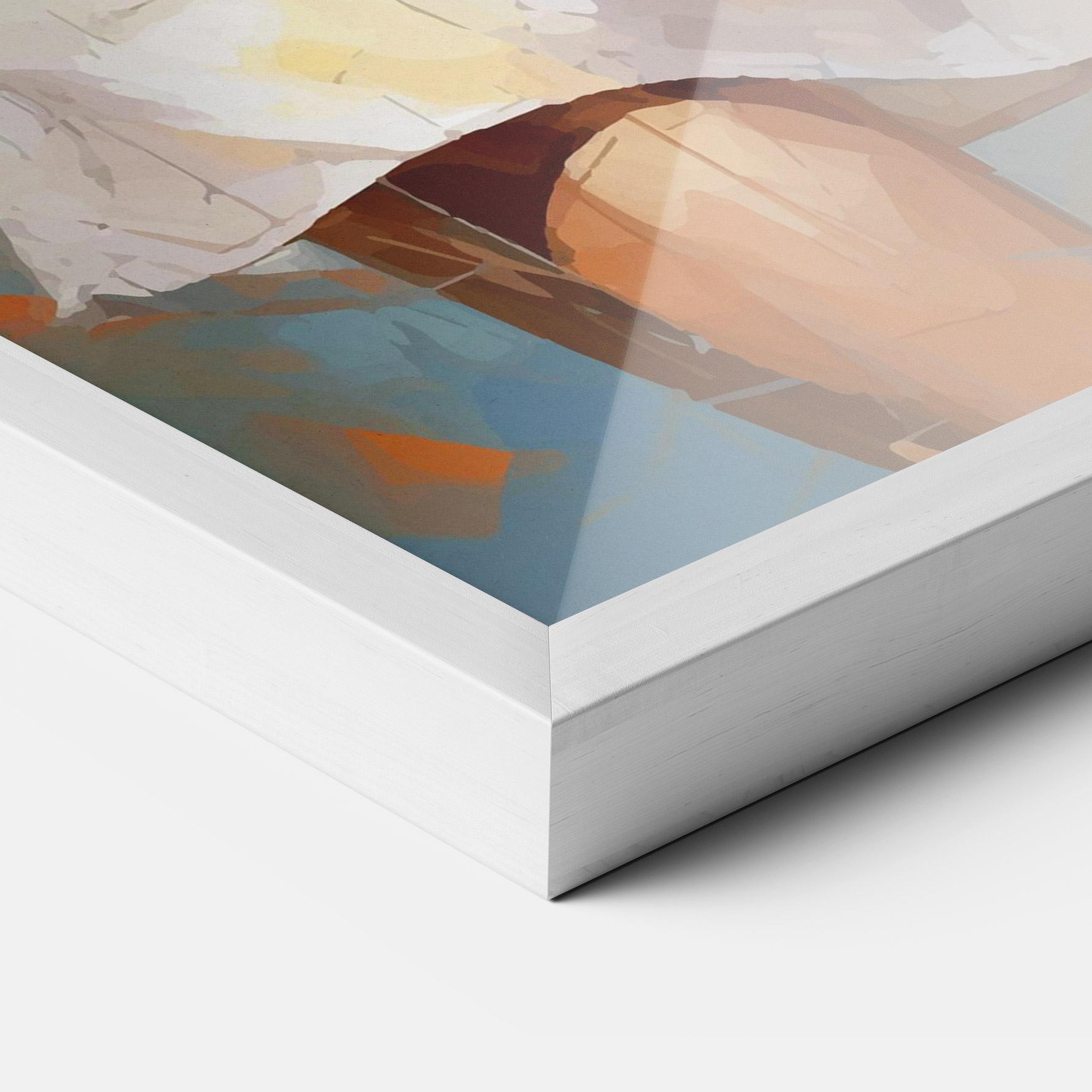 Keretezett Poszter Blonde Tennis Girl mockup 3