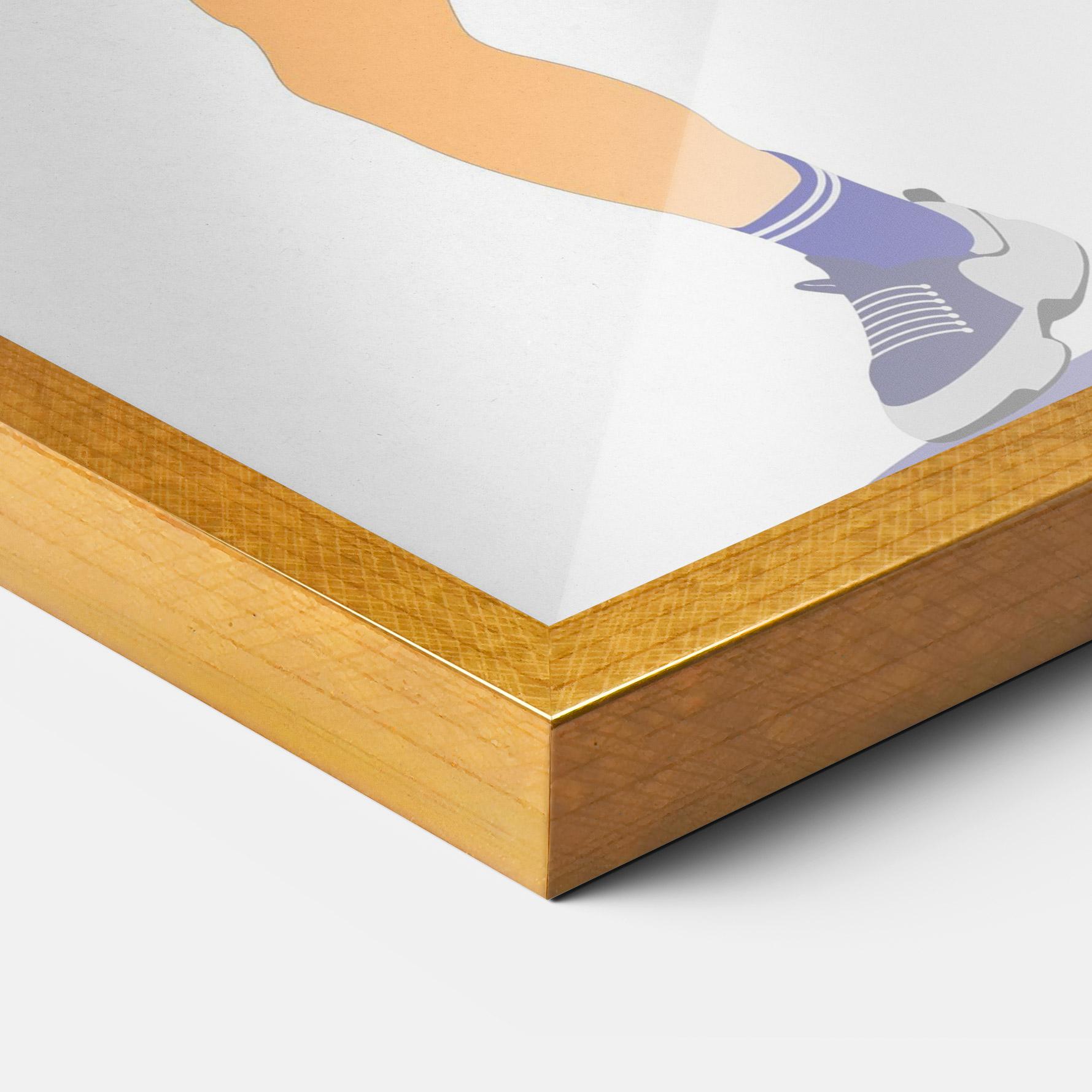 Keretezett Poszter Orange Tennis Player mockup 3