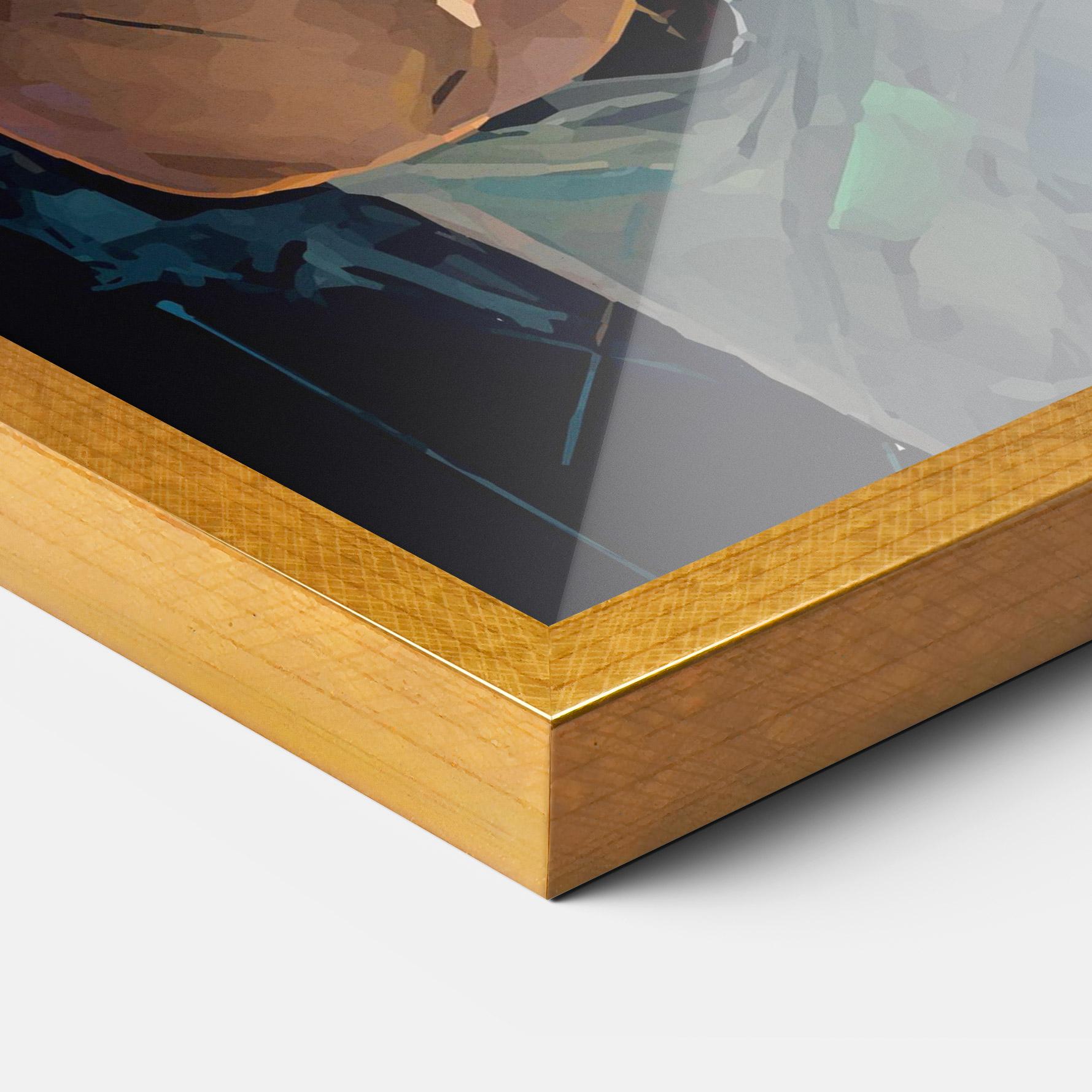 Keretezett Poszter Tennis Player Art mockup 3