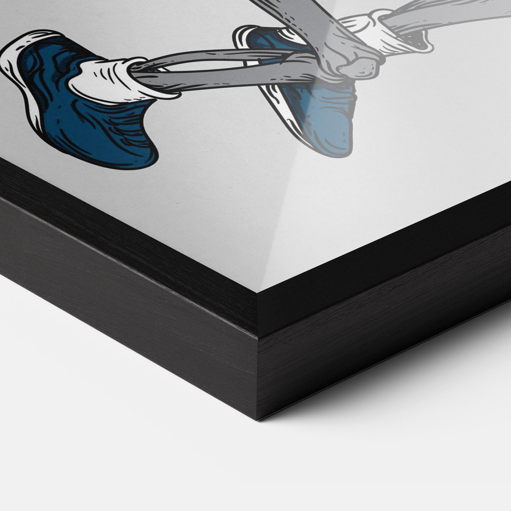 Keretezett Poszter Blue Skull Tennis mockup 3