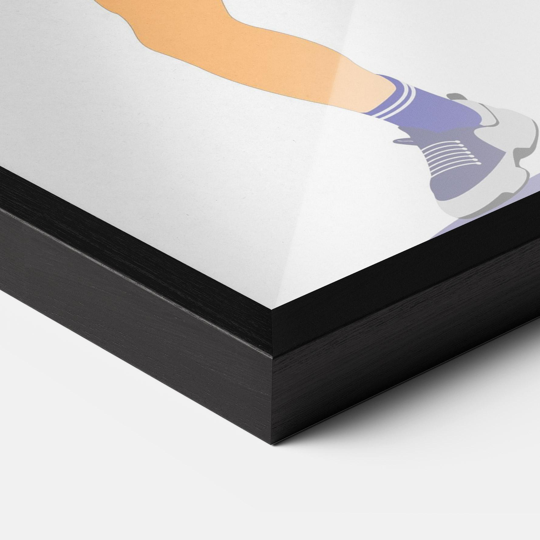 Keretezett Poszter Orange Tennis Player mockup 3