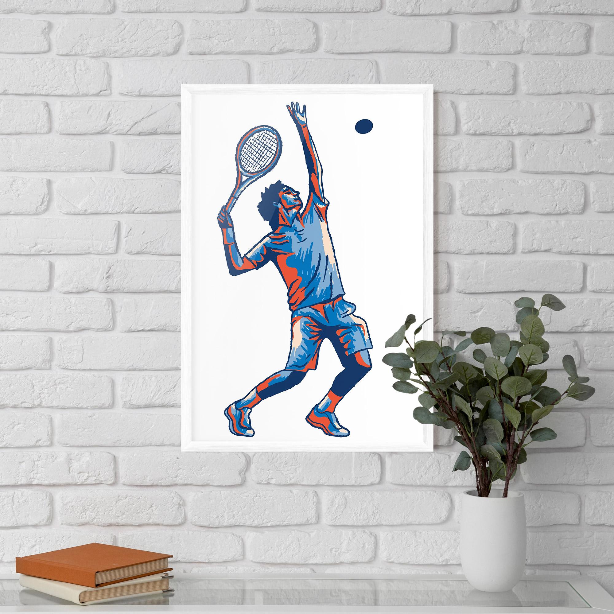 Keretezett Poszter Blue Red Tennis mockup 5
