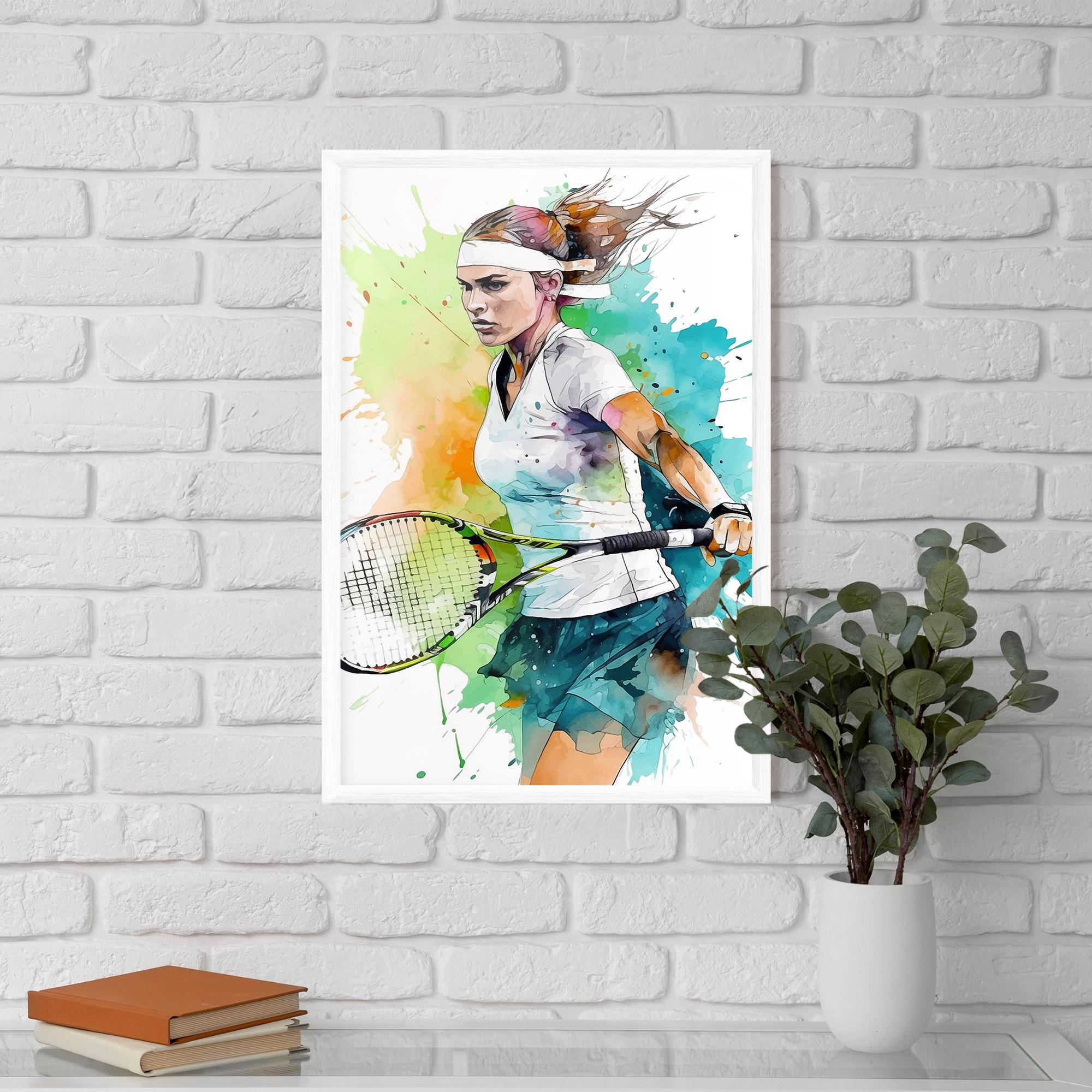 Keretezett Poszter Green Blue Tennis mockup 5