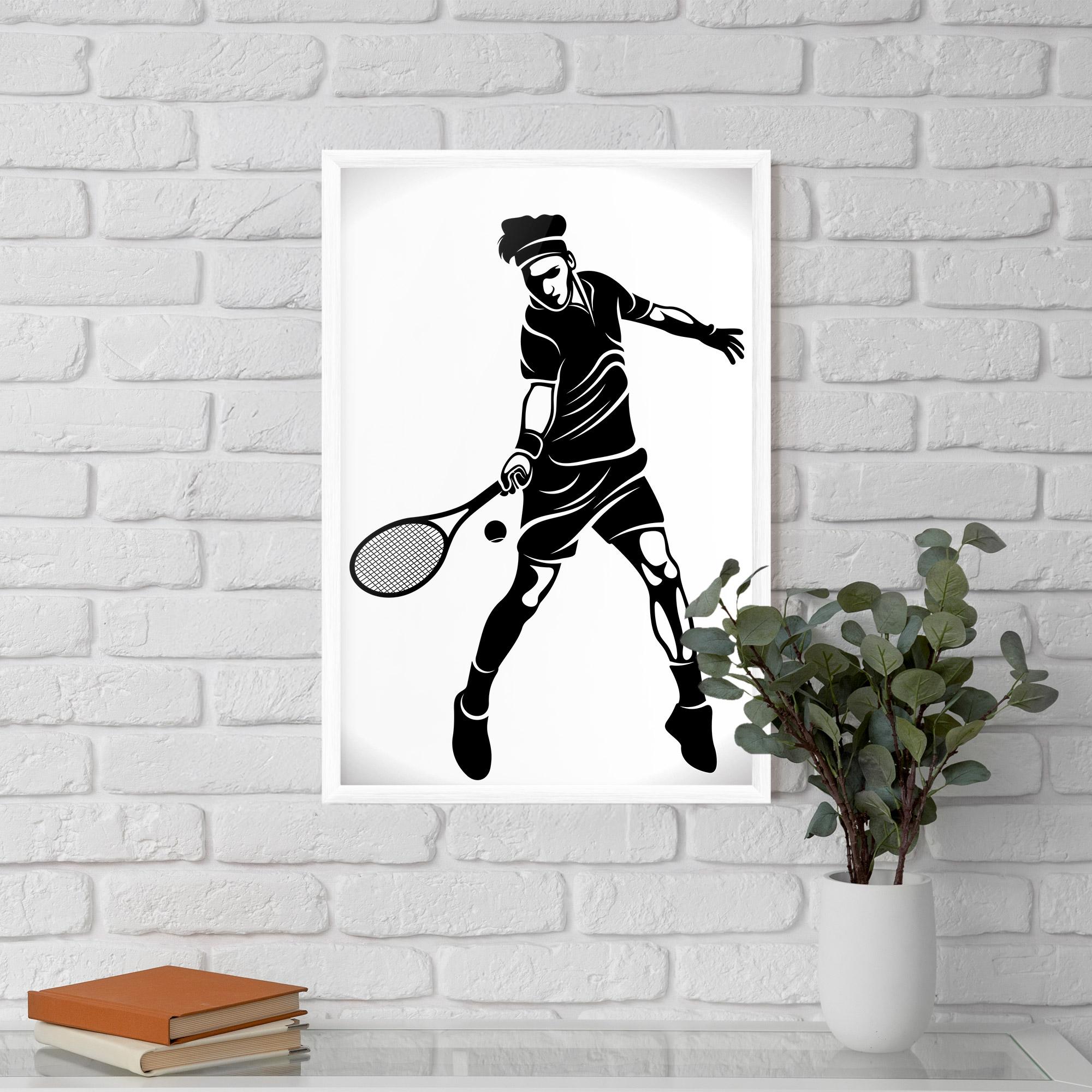 Keretezett Poszter Tennis Player Line mockup 5
