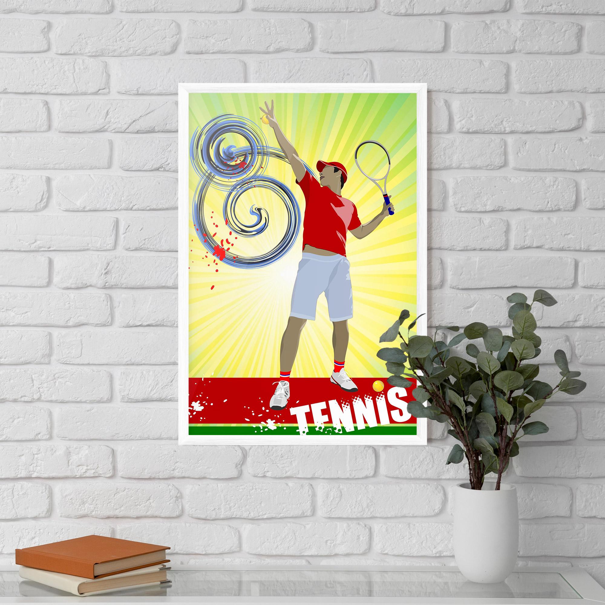 Keretezett Poszter Tennis Spiral mockup 5