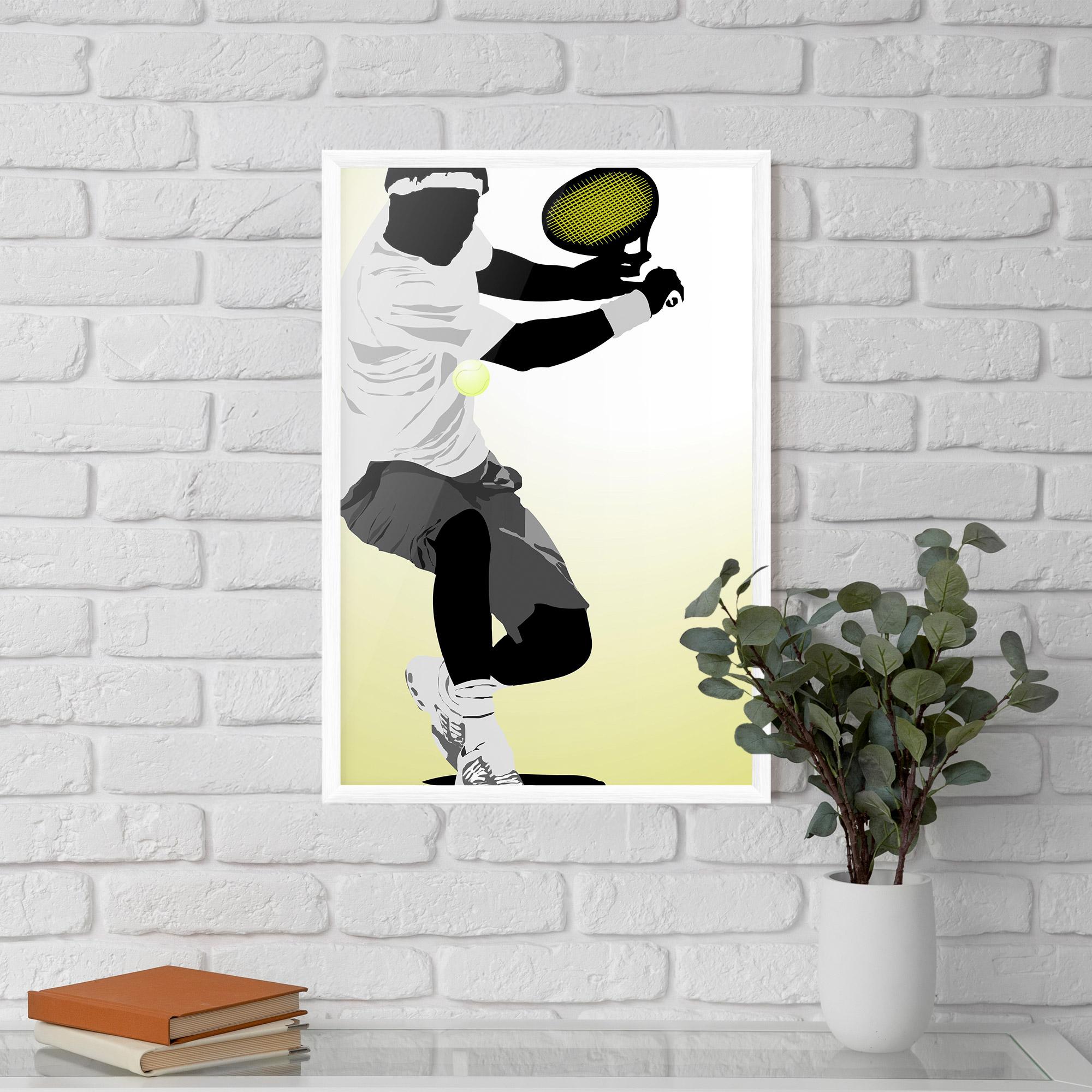 Keretezett Poszter Yellow Light Tennis mockup 5