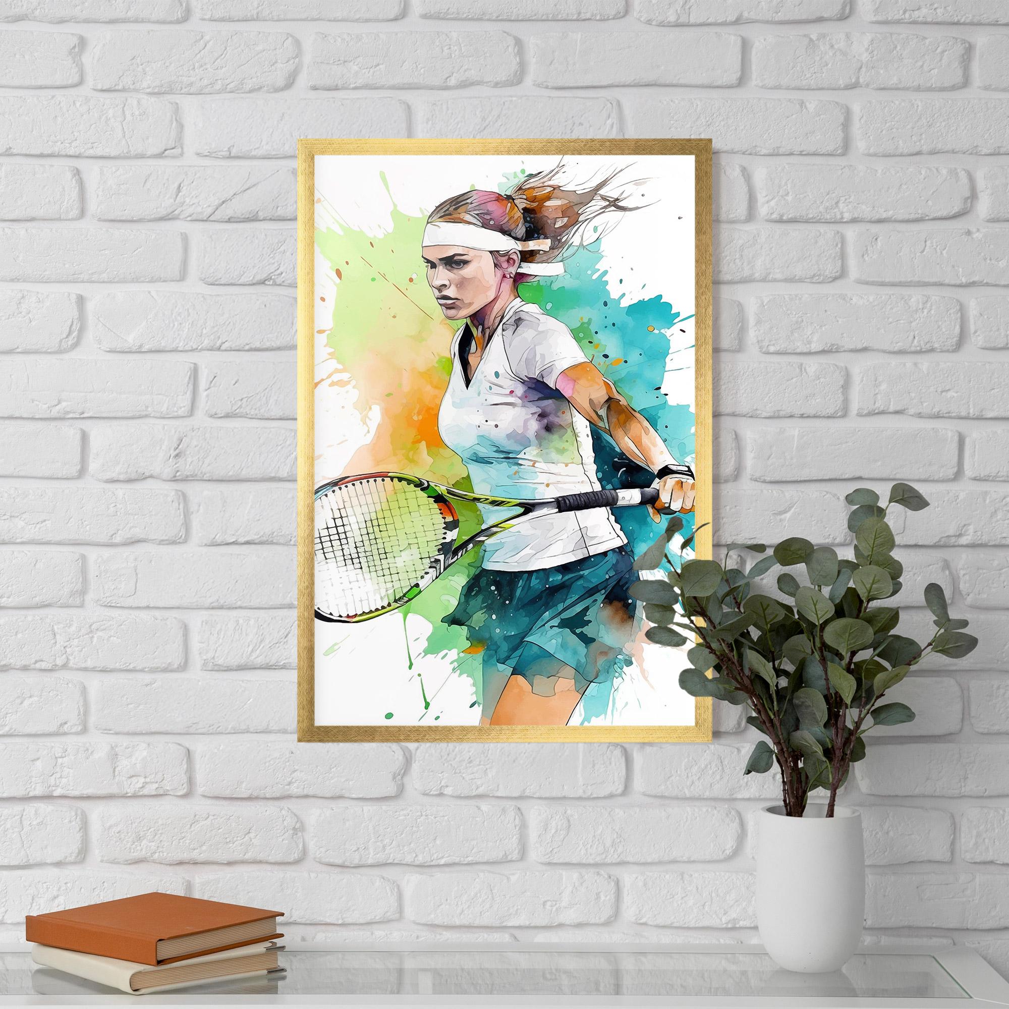 Keretezett Poszter Green Blue Tennis mockup 5