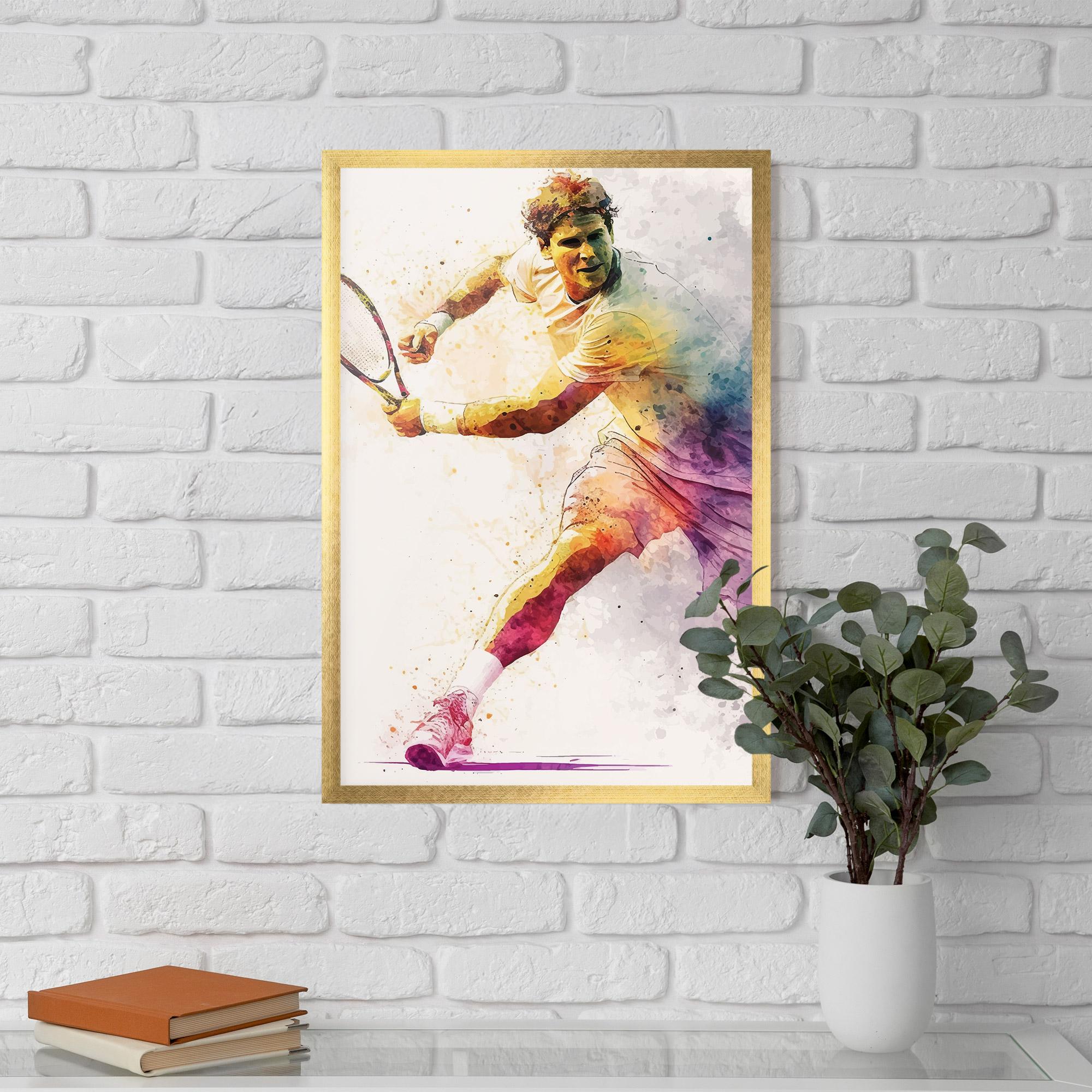 Keretezett Poszter Watercolor Tennis mockup 5