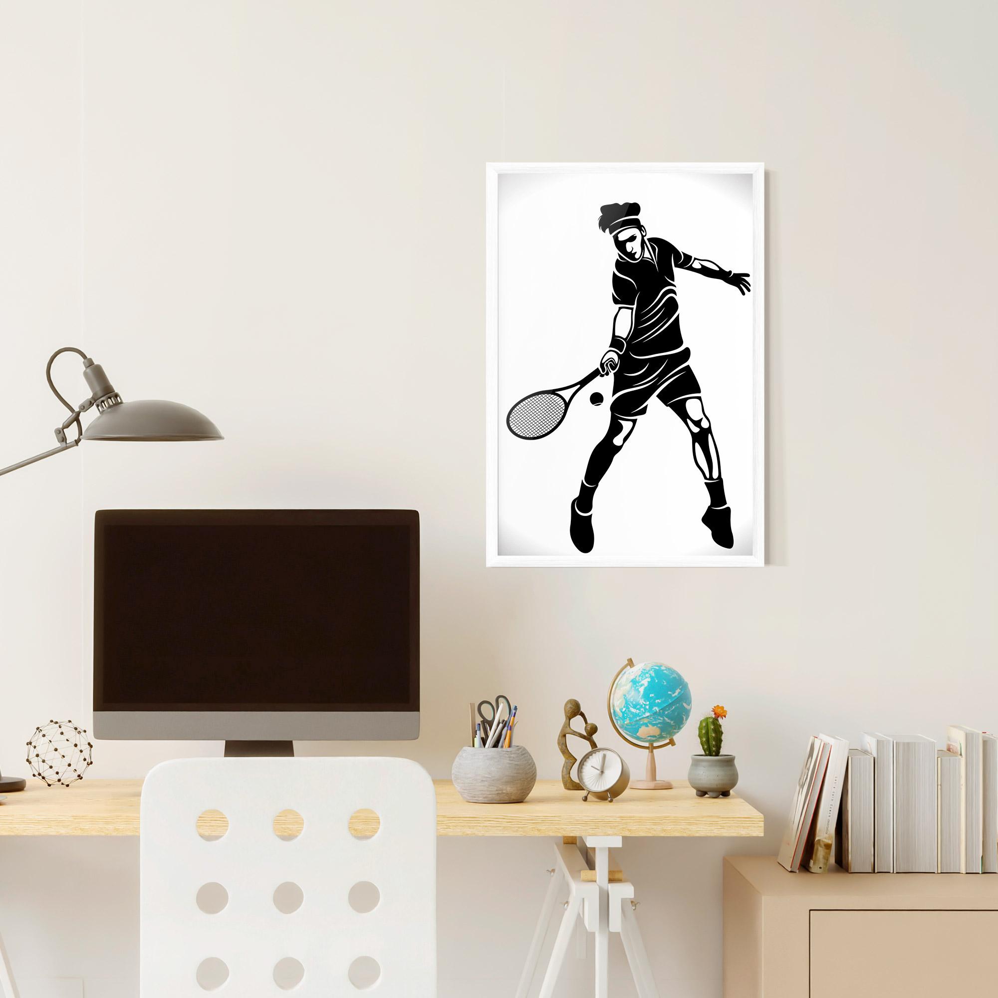 Keretezett Poszter Tennis Player Line mockup 6