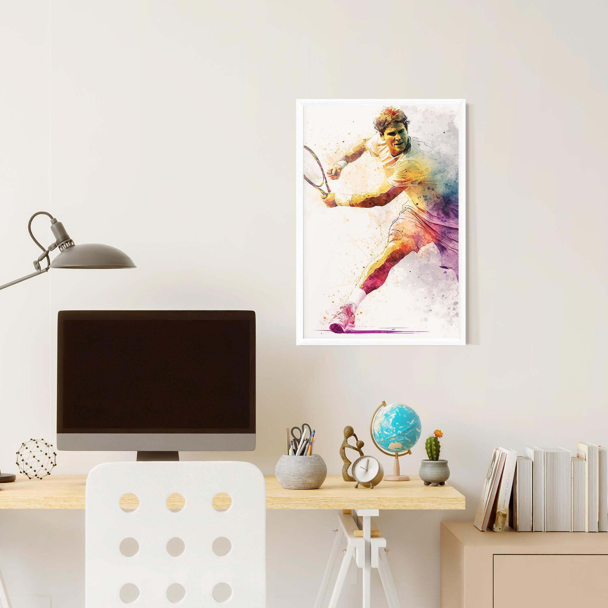 Keretezett Poszter Watercolor Tennis mockup 6