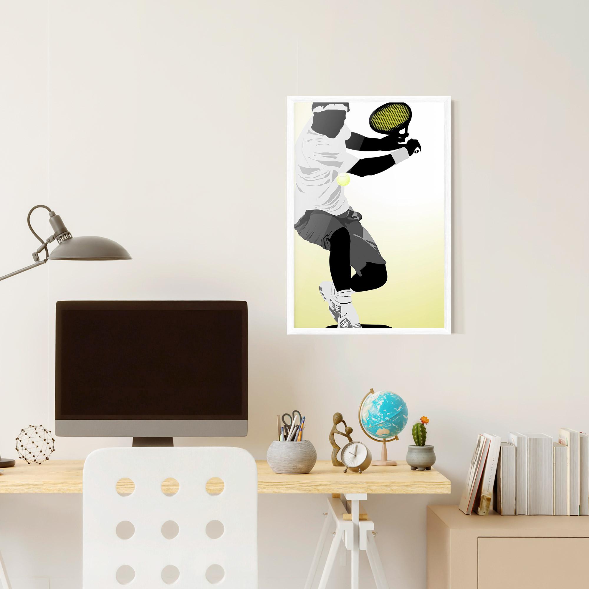 Keretezett Poszter Yellow Light Tennis mockup 6