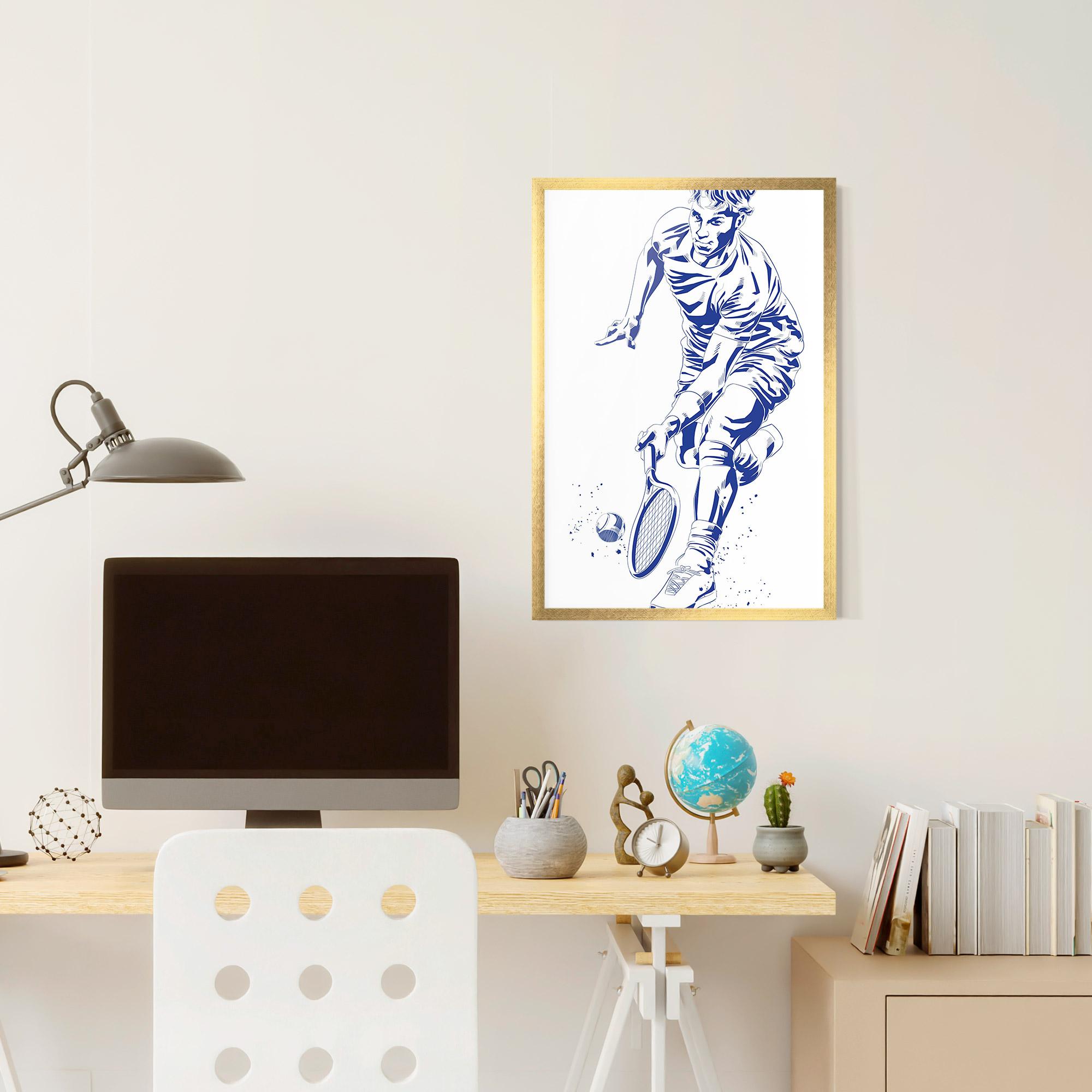 Keretezett Poszter Blue Tennis mockup 6