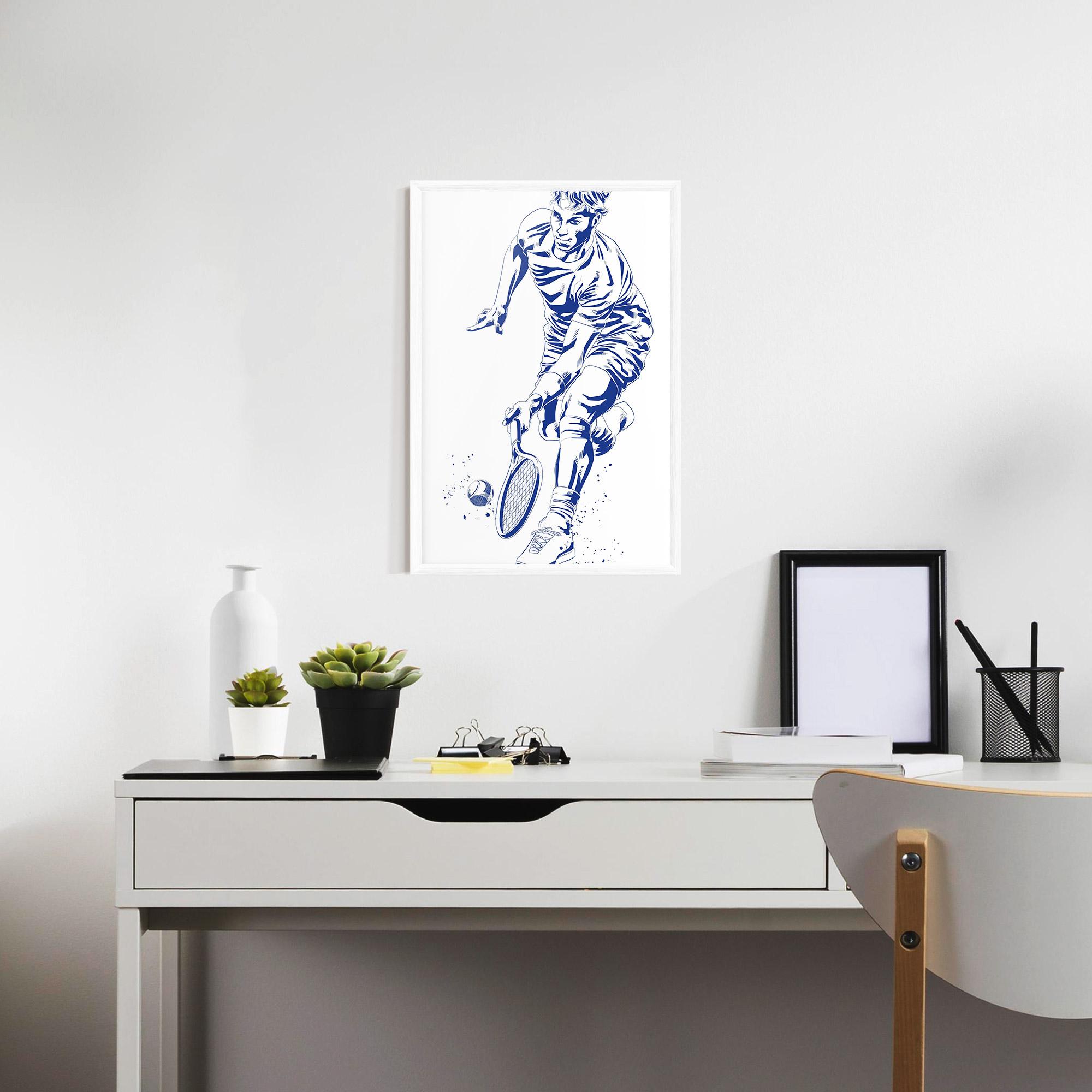 Keretezett Poszter Blue Tennis mockup 7