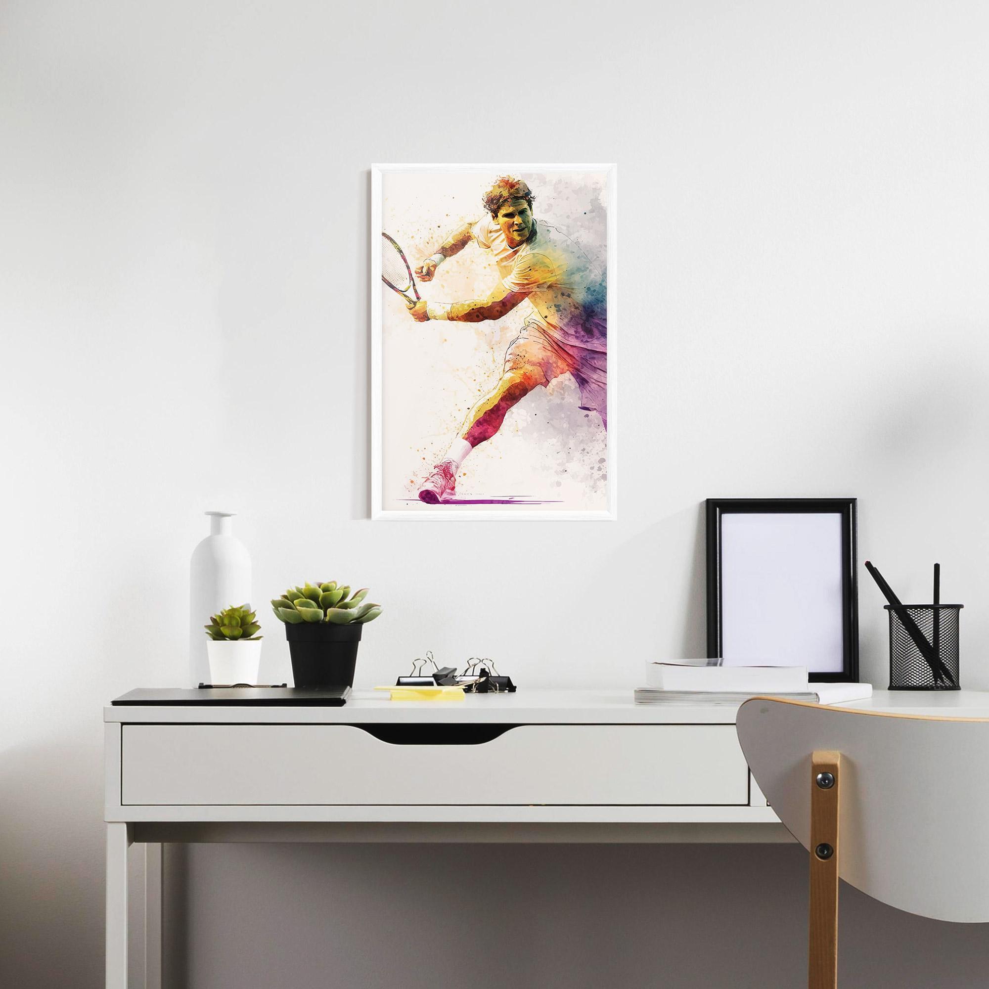 Keretezett Poszter Watercolor Tennis mockup 7