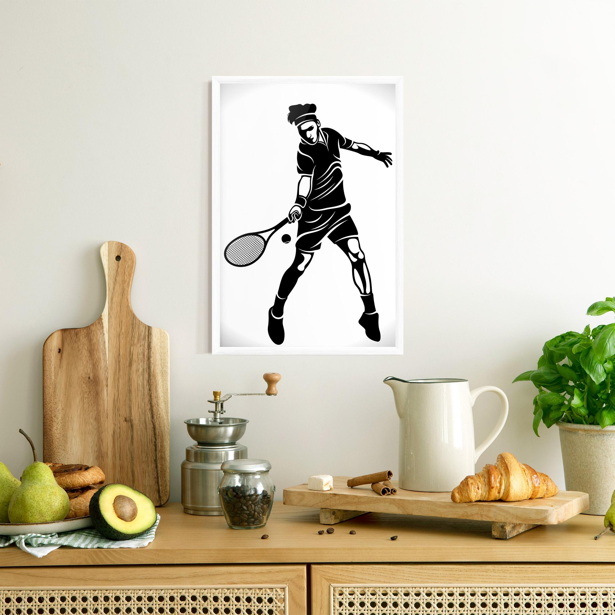 Keretezett Poszter Tennis Player Line mockup 8