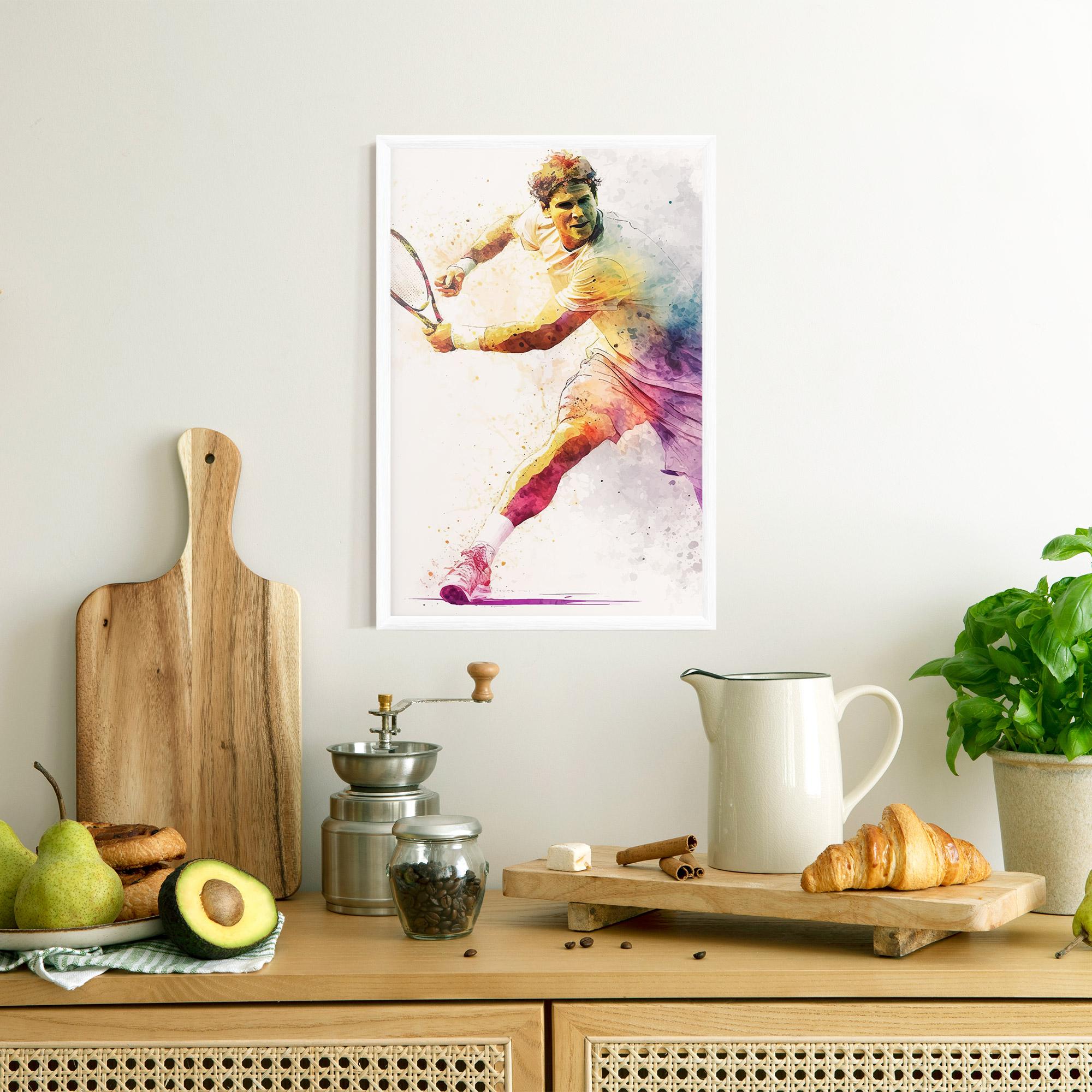 Keretezett Poszter Watercolor Tennis mockup 8