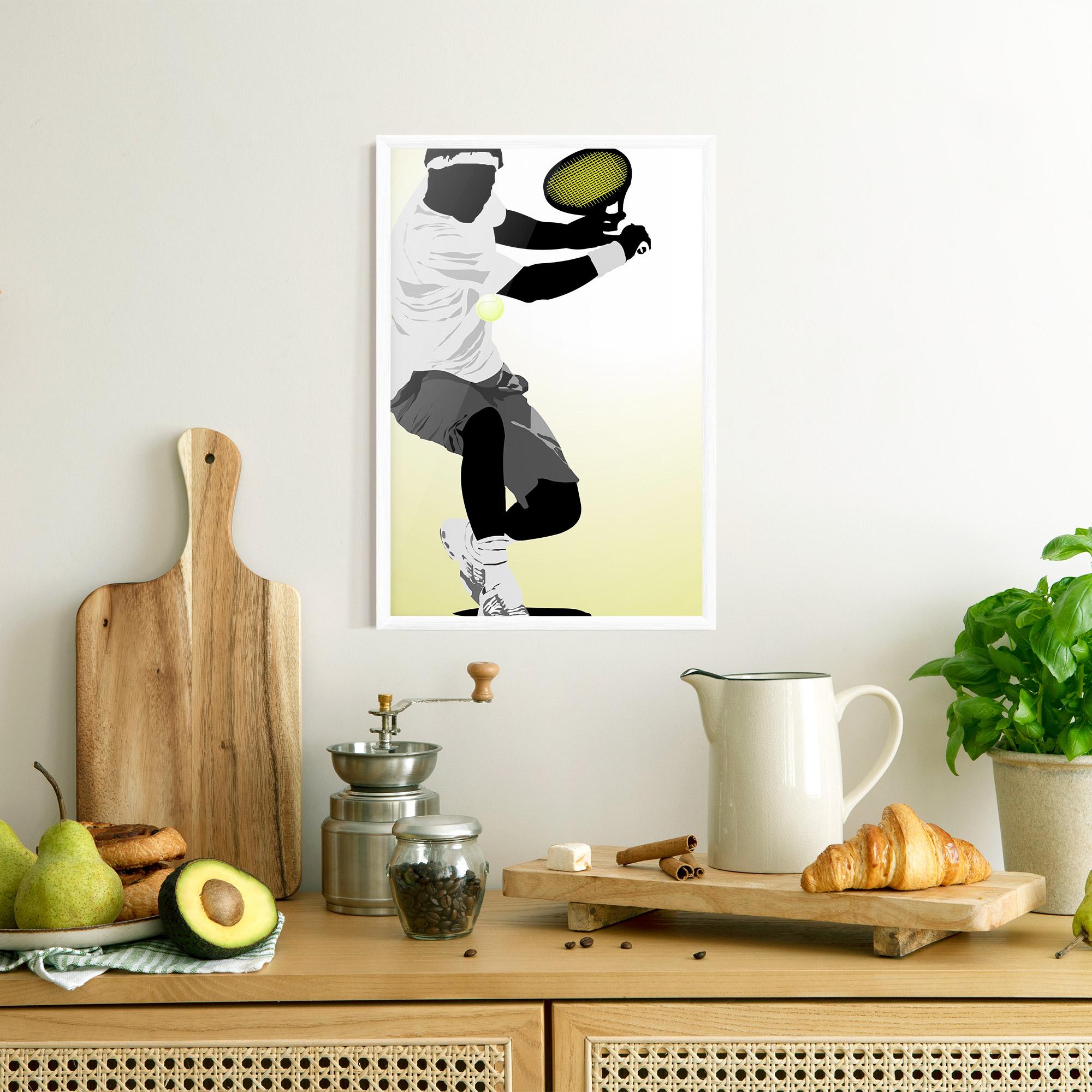 Keretezett Poszter Yellow Light Tennis mockup 8