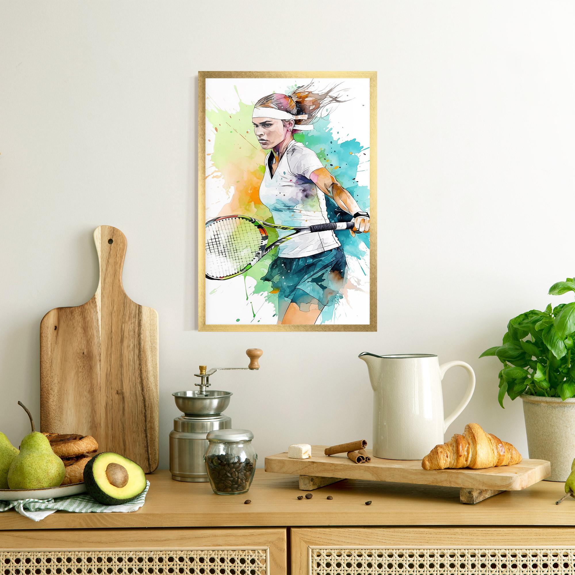 Keretezett Poszter Green Blue Tennis mockup 8