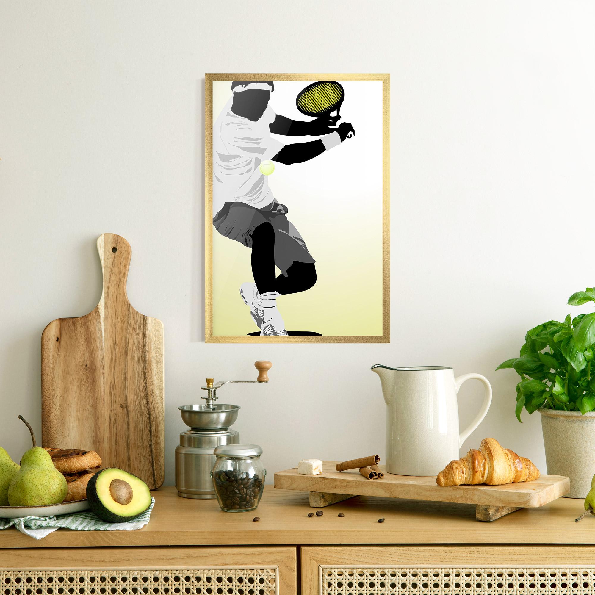 Keretezett Poszter Yellow Light Tennis mockup 8