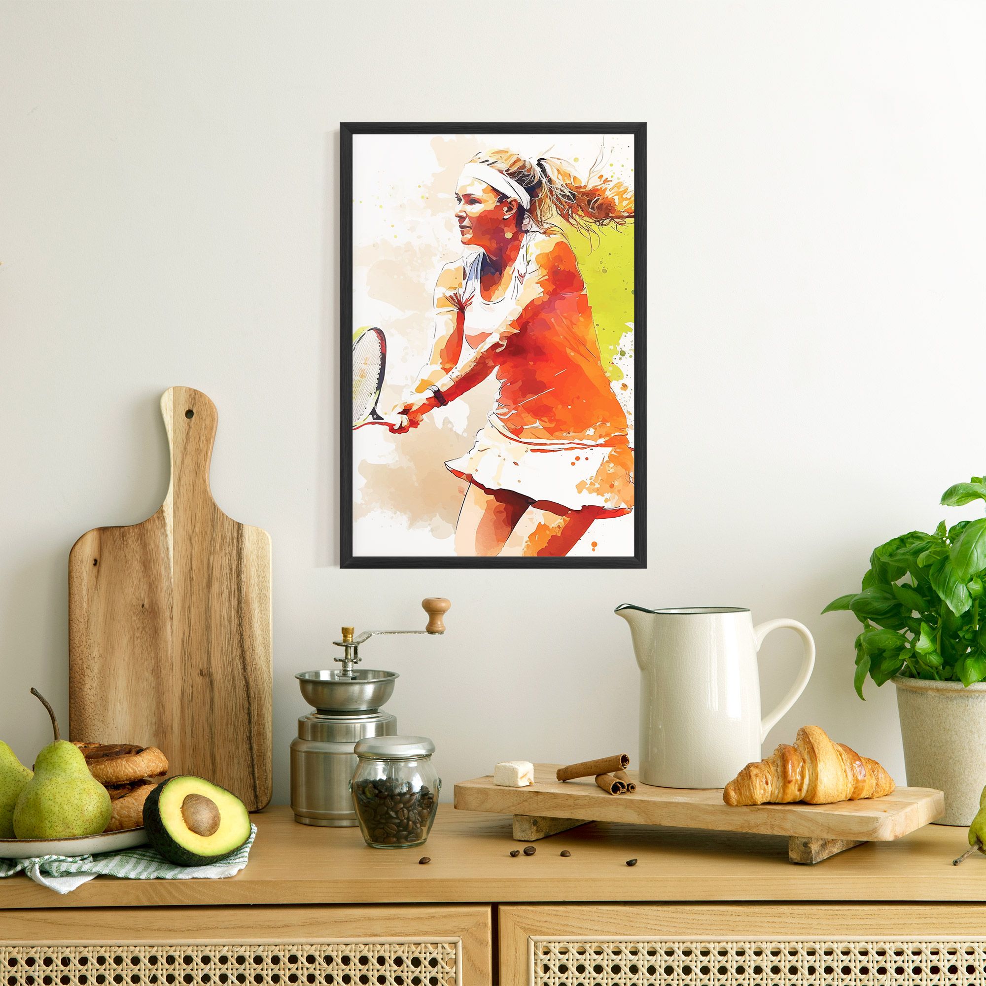 Orange Watercolor Tennis mockup 8