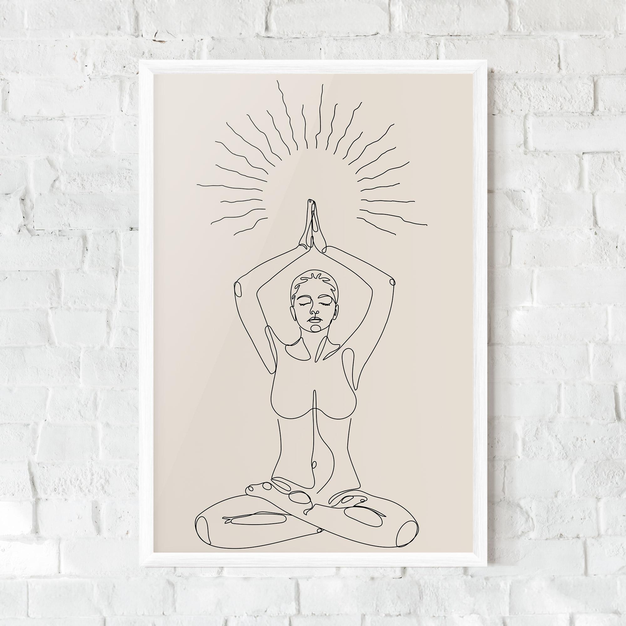 Keretezett Poszter Yoga Sun mockup 0