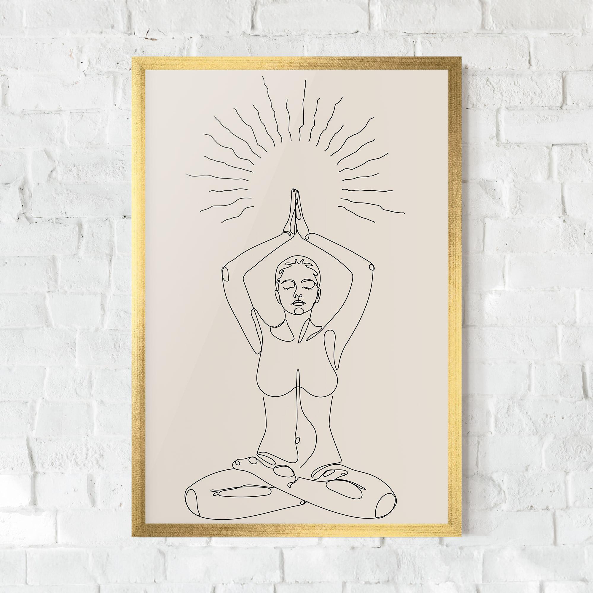 Keretezett Poszter Yoga Sun mockup 0