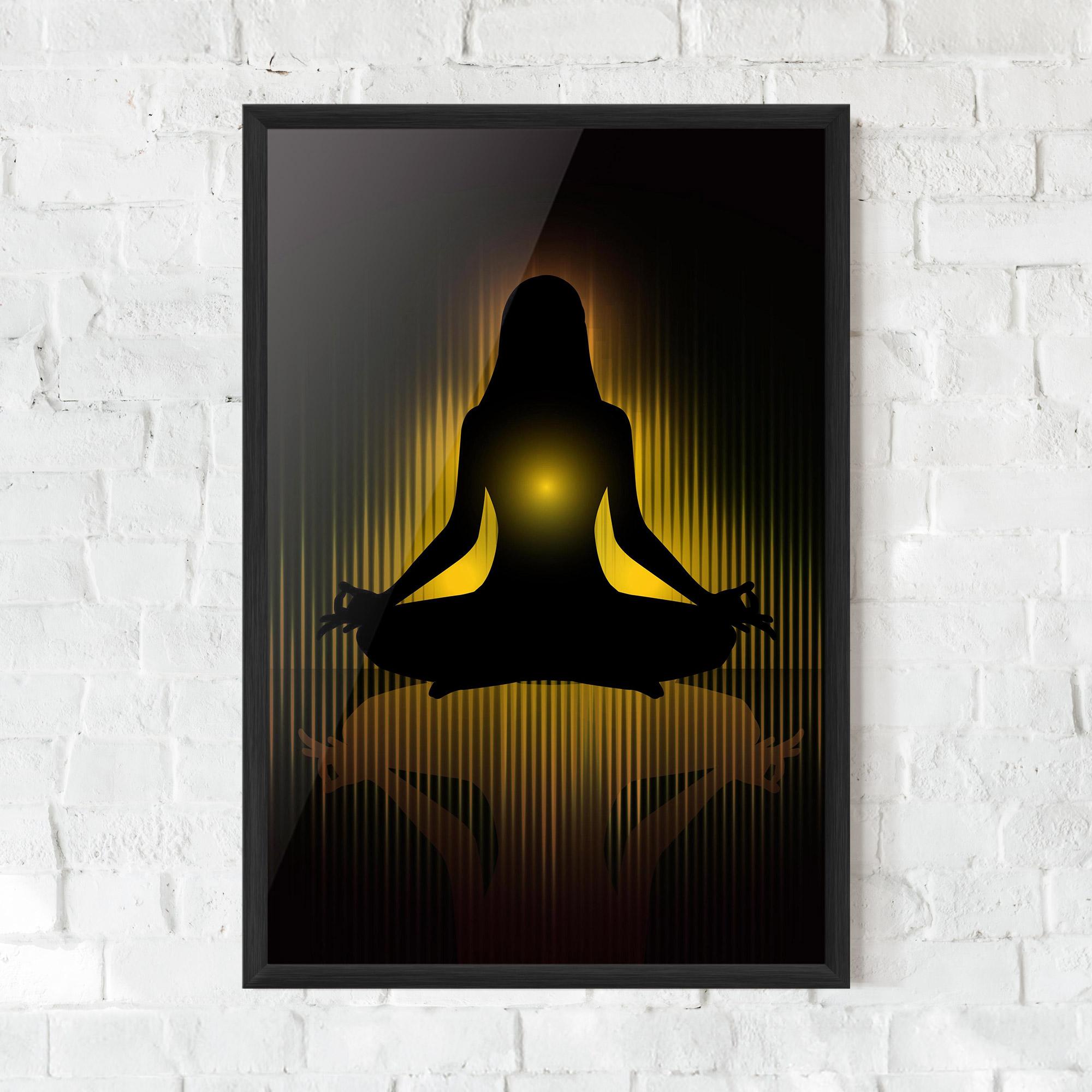 Keretezett Poszter Yellow Light Yoga mockup 0