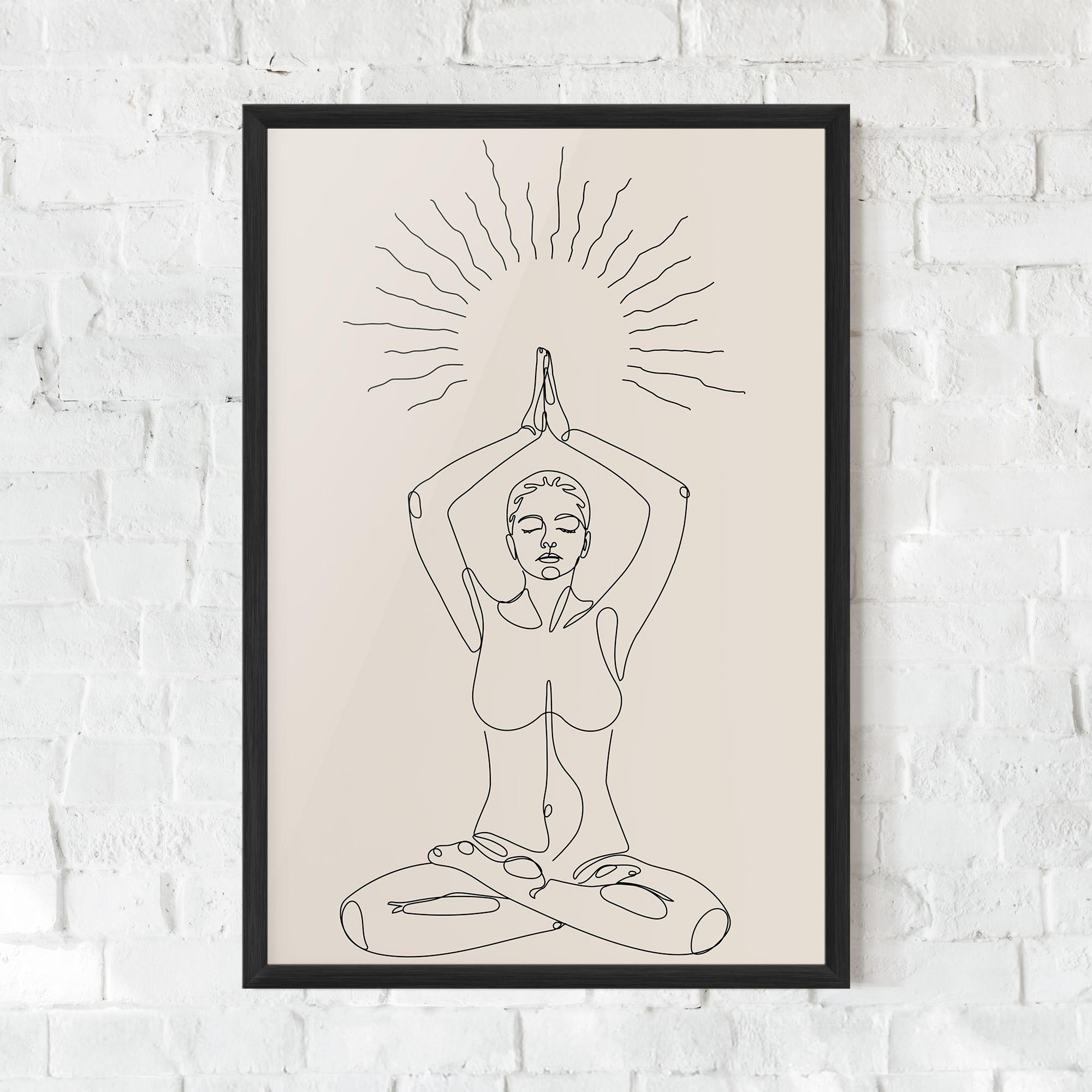 Keretezett Poszter Yoga Sun mockup 0