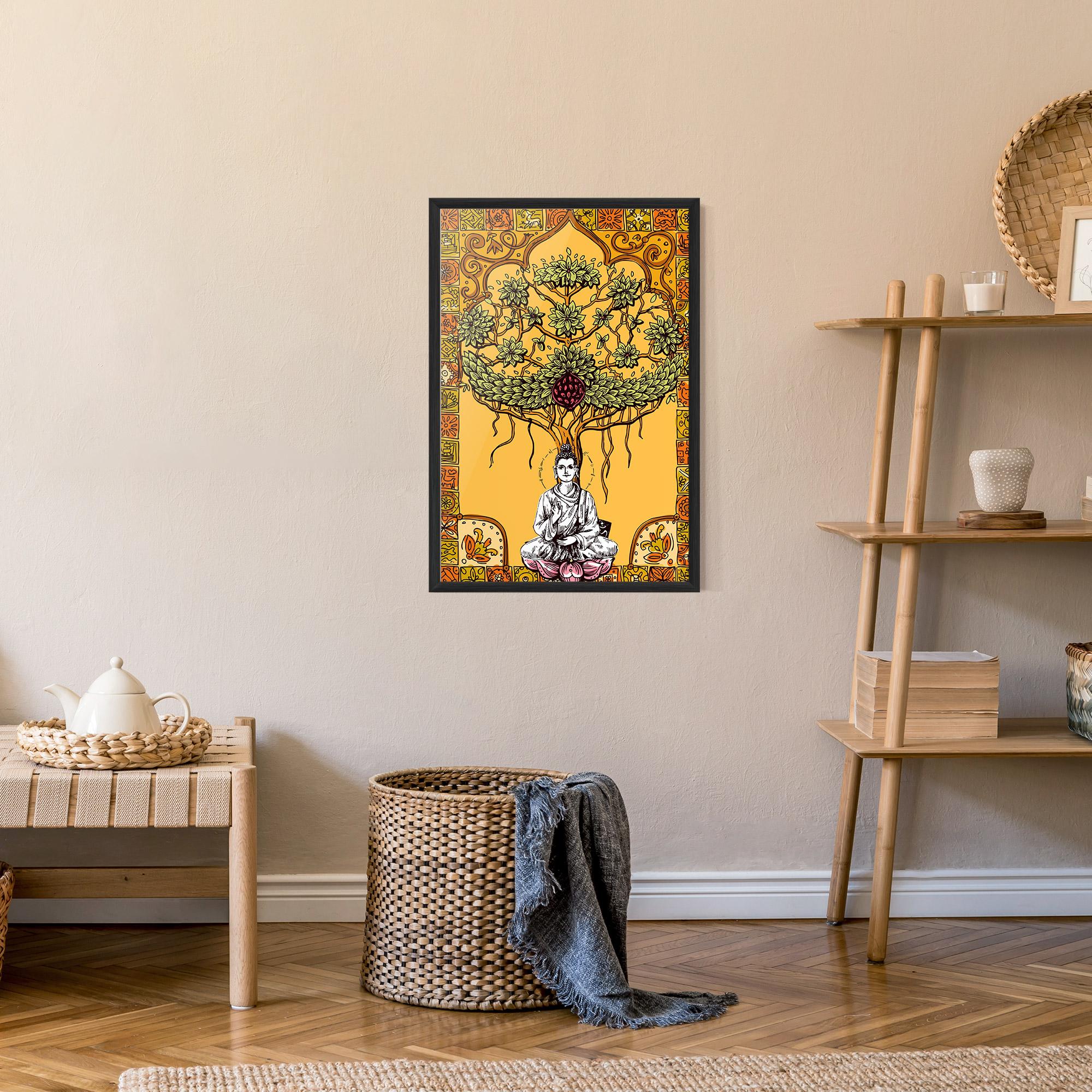 Keretezett Poszter Meditation Three mockup 9