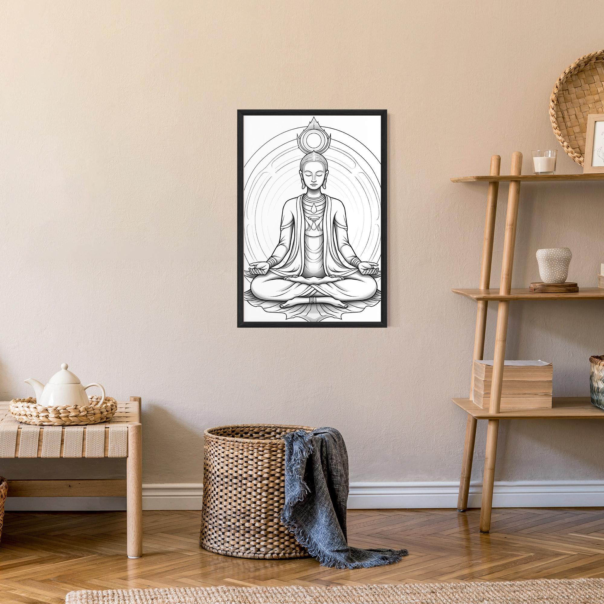 Keretezett Poszter Yoga Peace mockup 9