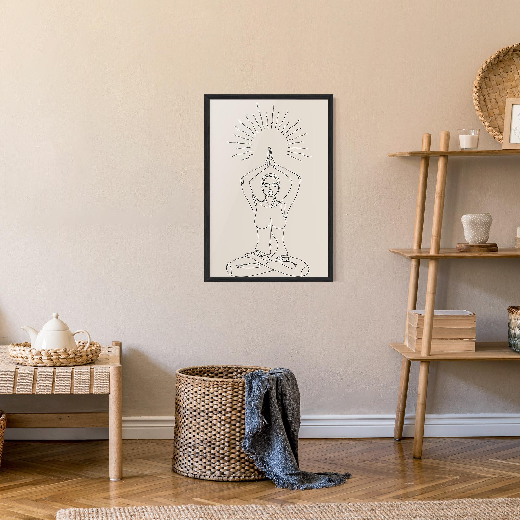 Keretezett Poszter Yoga Sun mockup 9