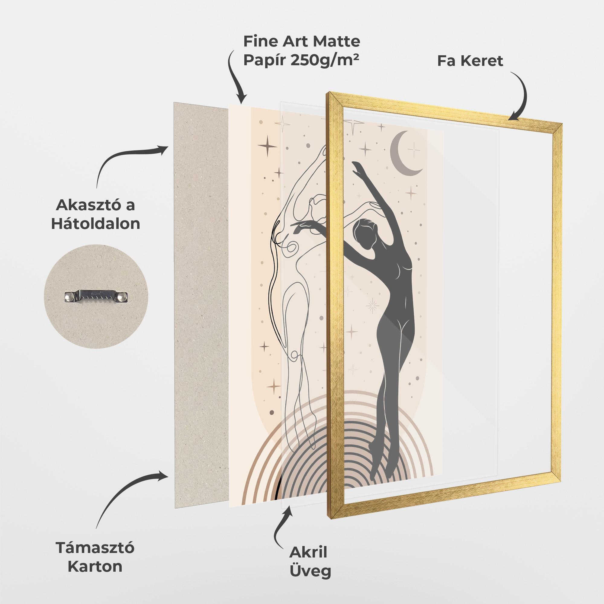 Keretezett Poszter Balance Yoga mockup 1