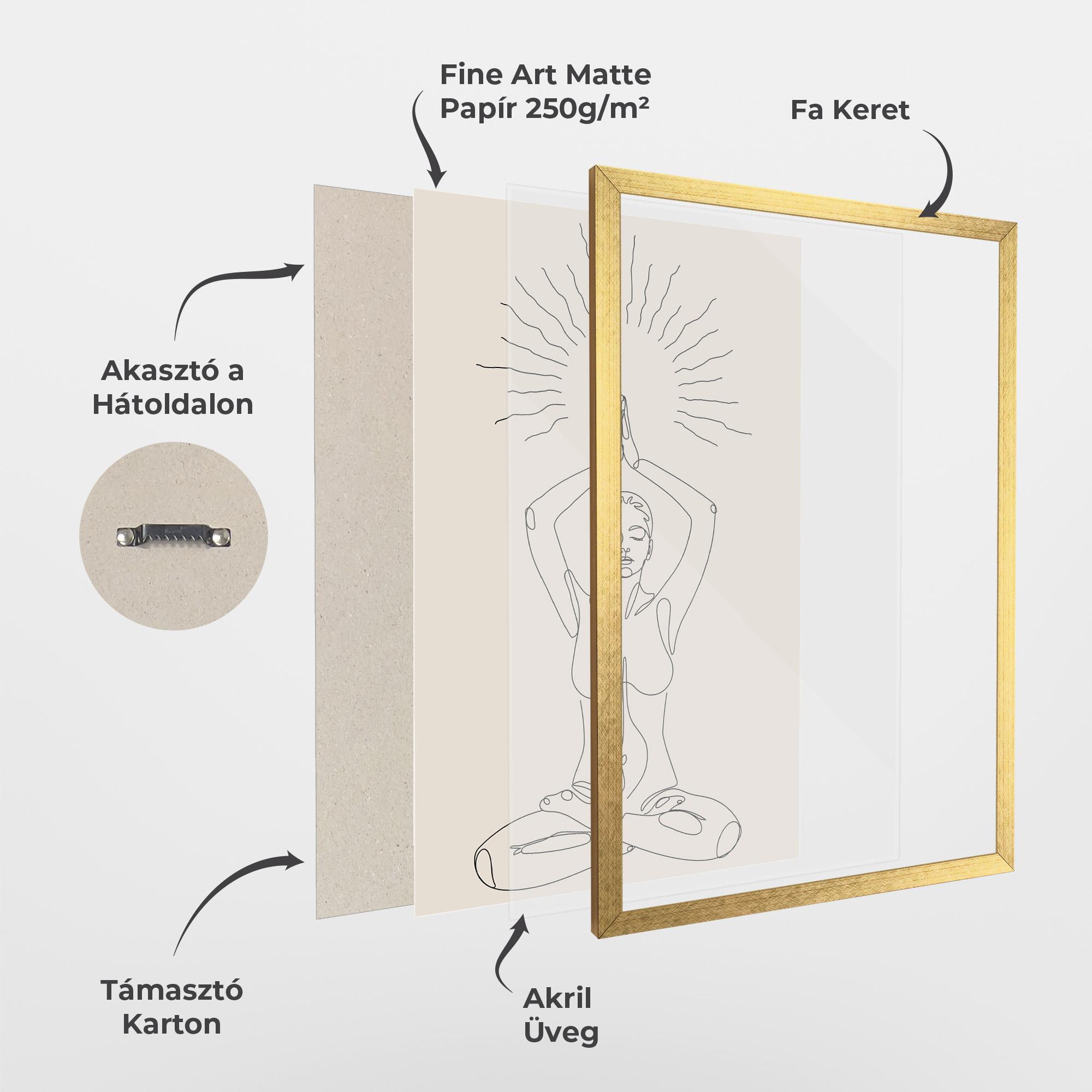 Keretezett Poszter Yoga Sun mockup 1