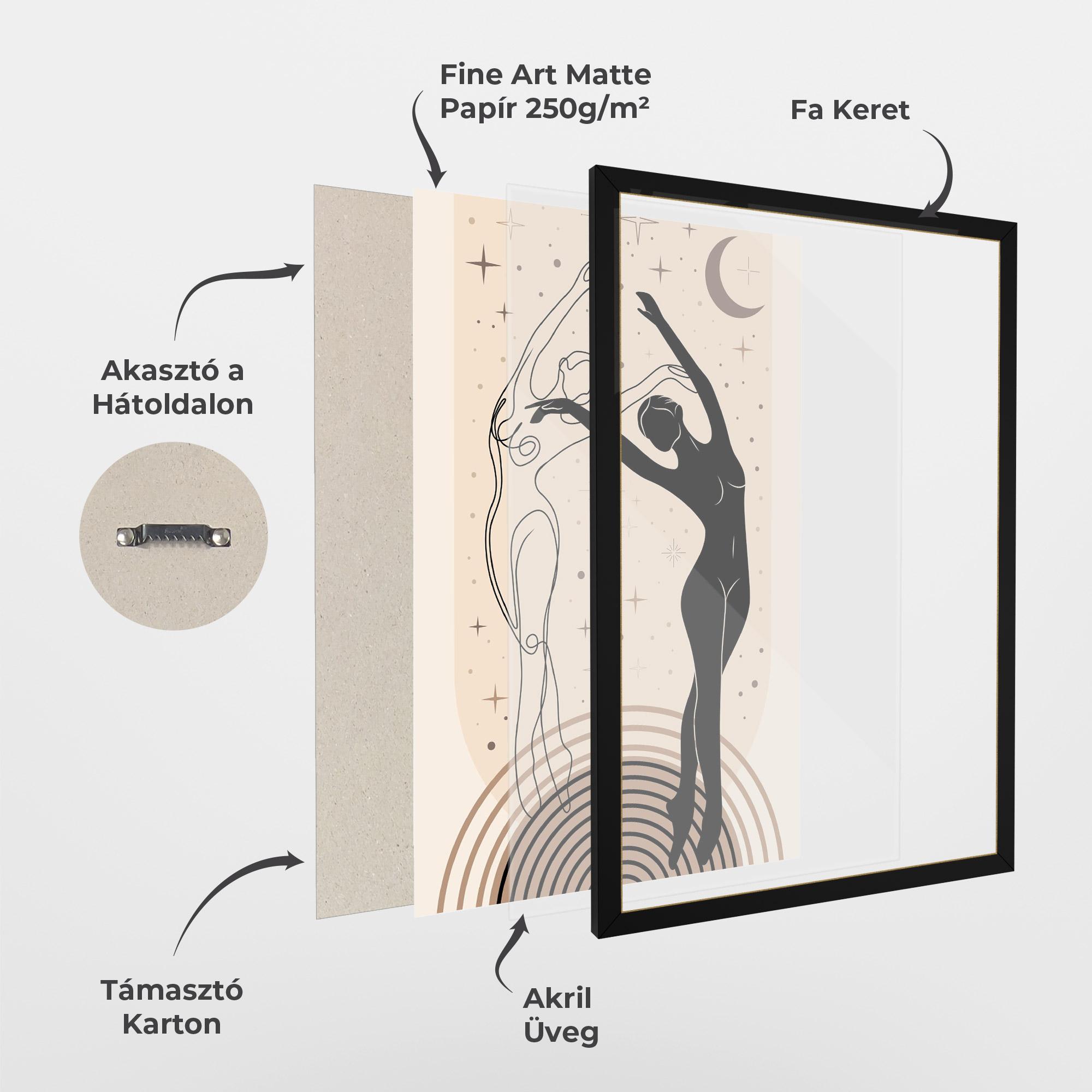 Keretezett Poszter Balance Yoga mockup 1