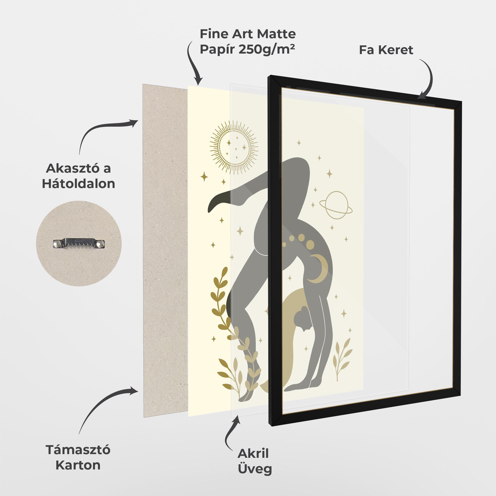 Keretezett Poszter Yoga Sun Pose mockup 1