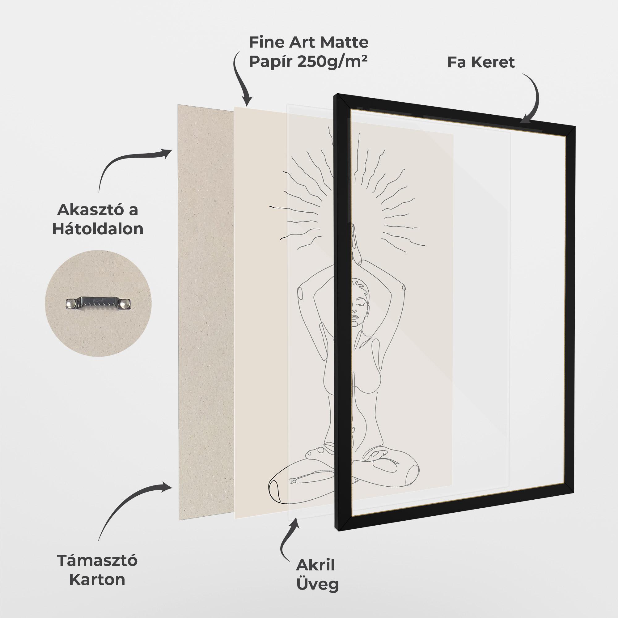 Keretezett Poszter Yoga Sun mockup 1