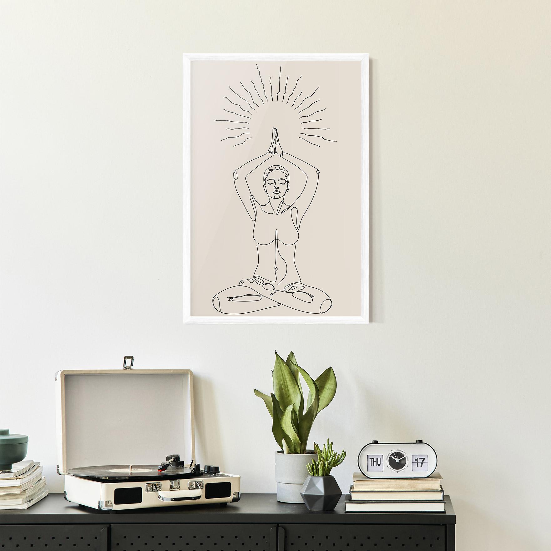 Keretezett Poszter Yoga Sun mockup 2